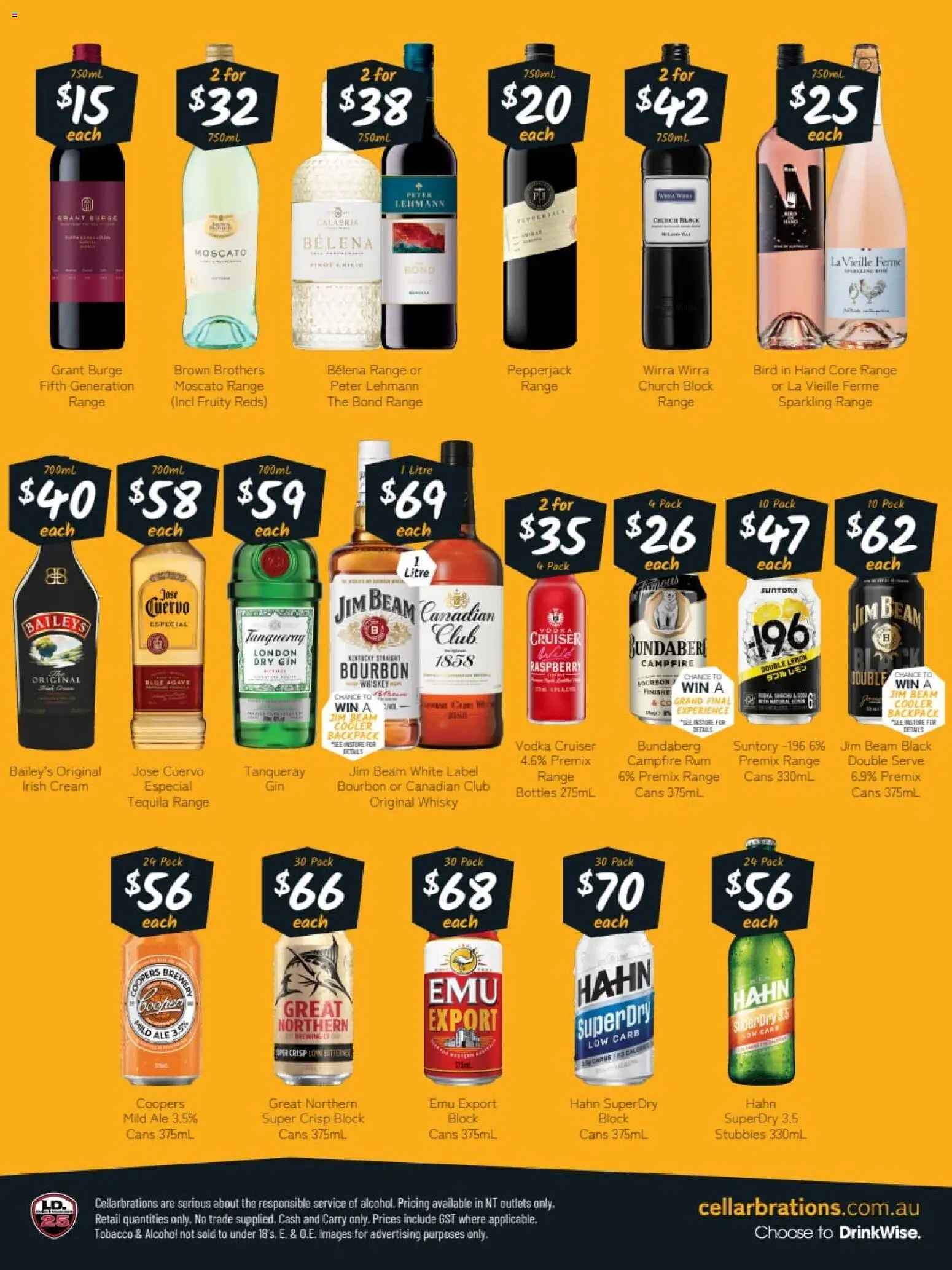 Cellarbrations catalogue - valid from 04.05.2026 | Page: 2 | Products: Bourbon, Gin, Vodka, Rum