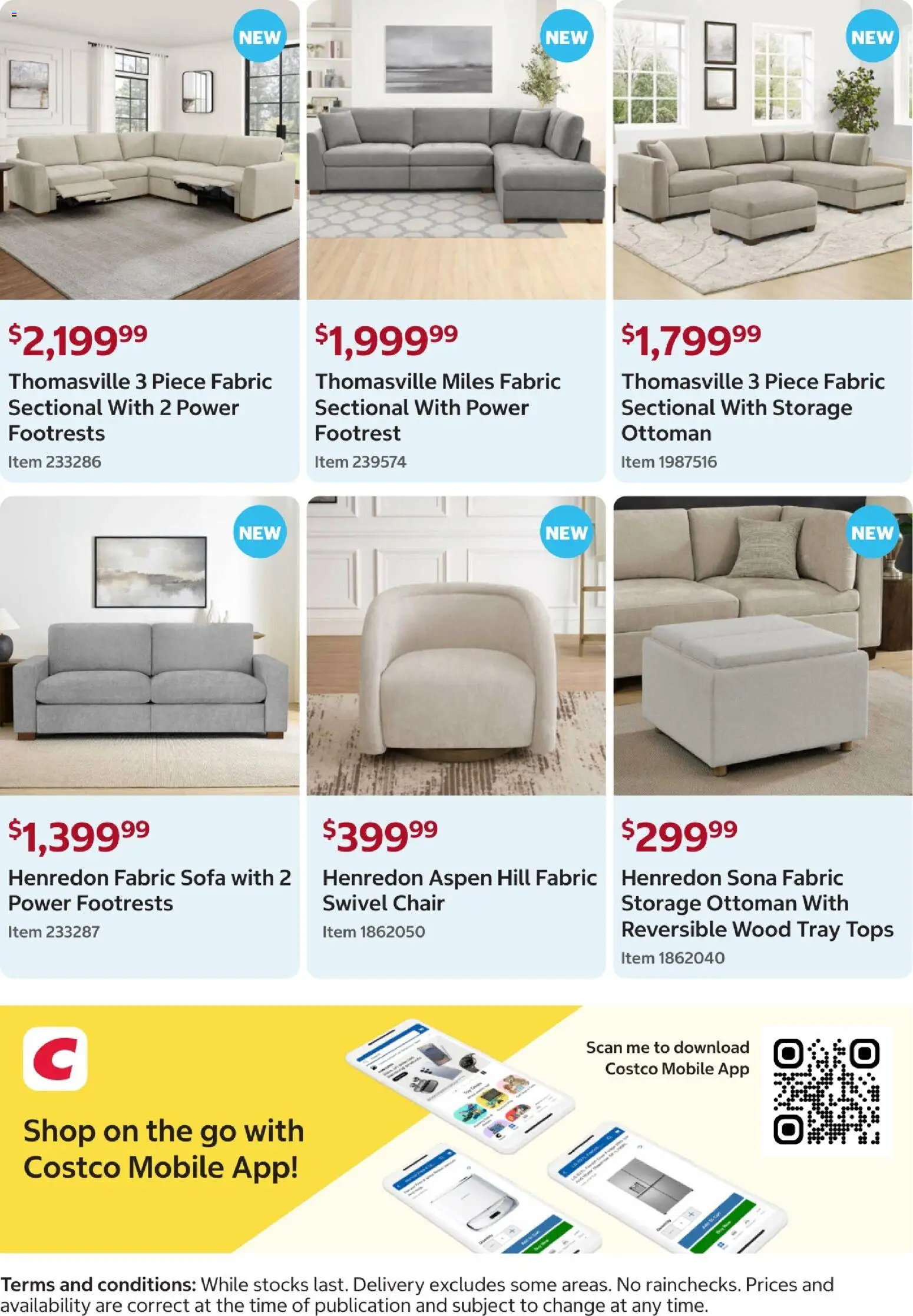 Costco catalogue - valid from 13.04.2026 | Page: 16 | Products: Chair, Ottoman, Wood, Mobile