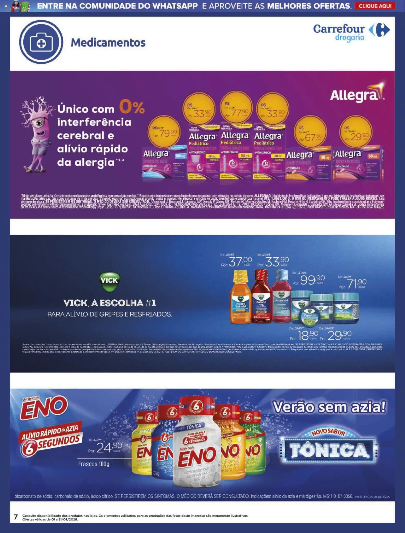 Carrefour Folheto - válido de 01/08/2026 | Página: 7 | Produtos: Mel, Xarope, Sal, Bicarbonato de sódio