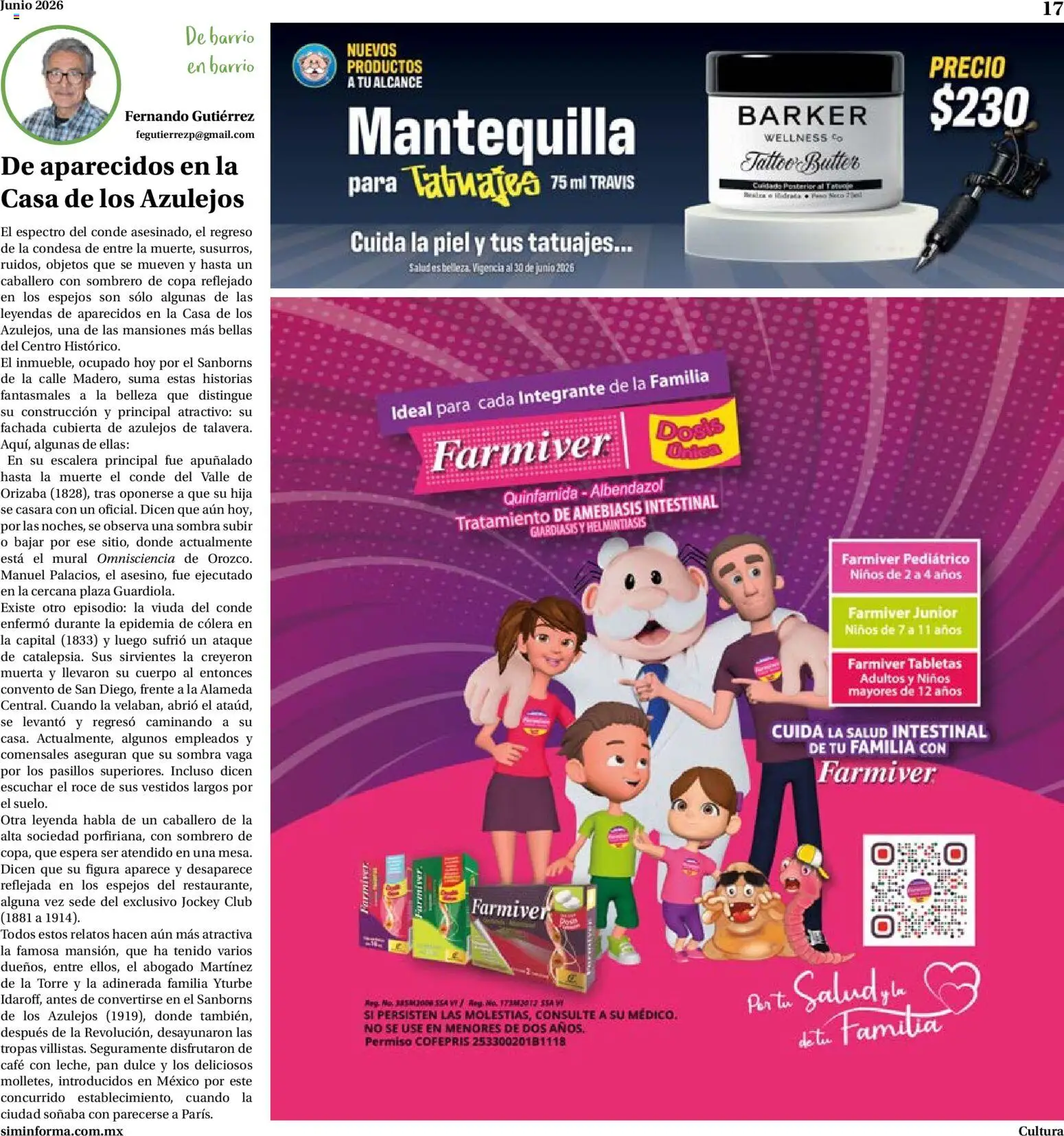 Nuevas ofertas de Farmacias Similares válidas en toda la República Mexicana desde el 01.06.2026. ¡Encuentra las mejores ofertas en Farmacias Similares catálogo! | Página: 17