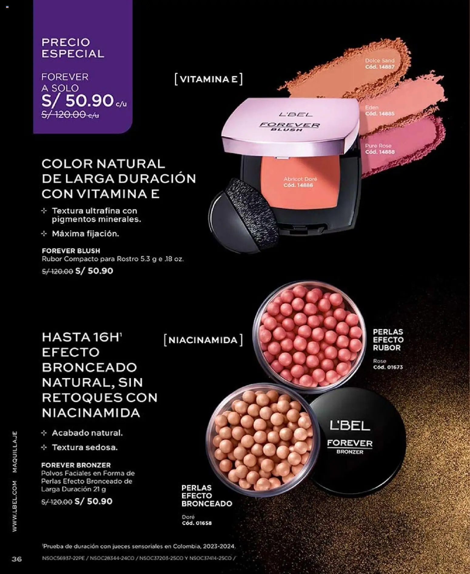 Catálogo L'Bel válido desde 20/06/2026 | Página: 36 | Productos: Maquillaje, Rubor