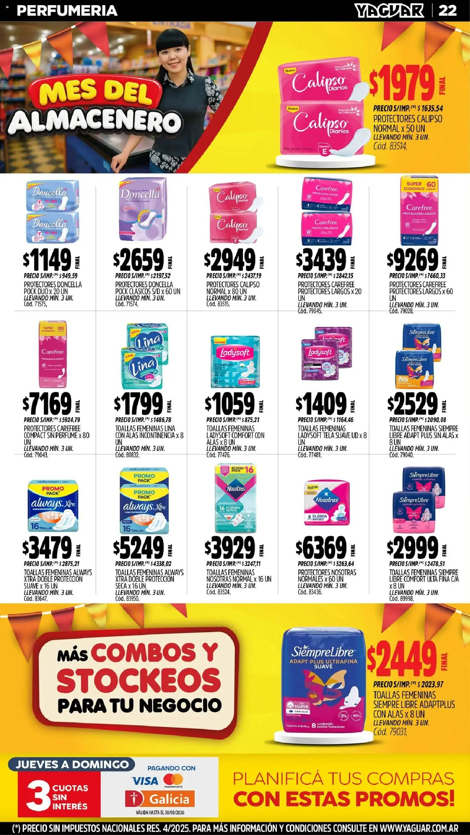 Yaguar catálogo │ válido desde el 31/08/2026 | Página: 22 | Productos: Toallas, Perfume, Diarios