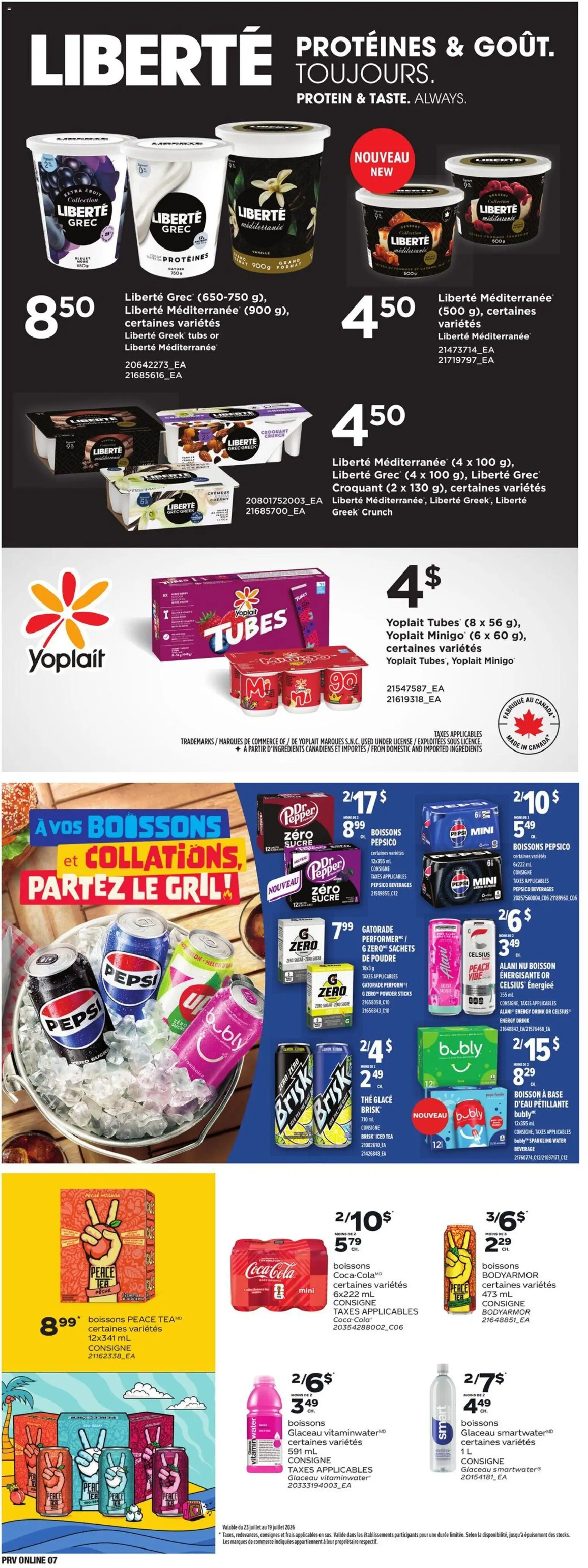 Provigo flyer valid from Jul 23, 2026 | Page: 9 | Products: Tea, Powder
