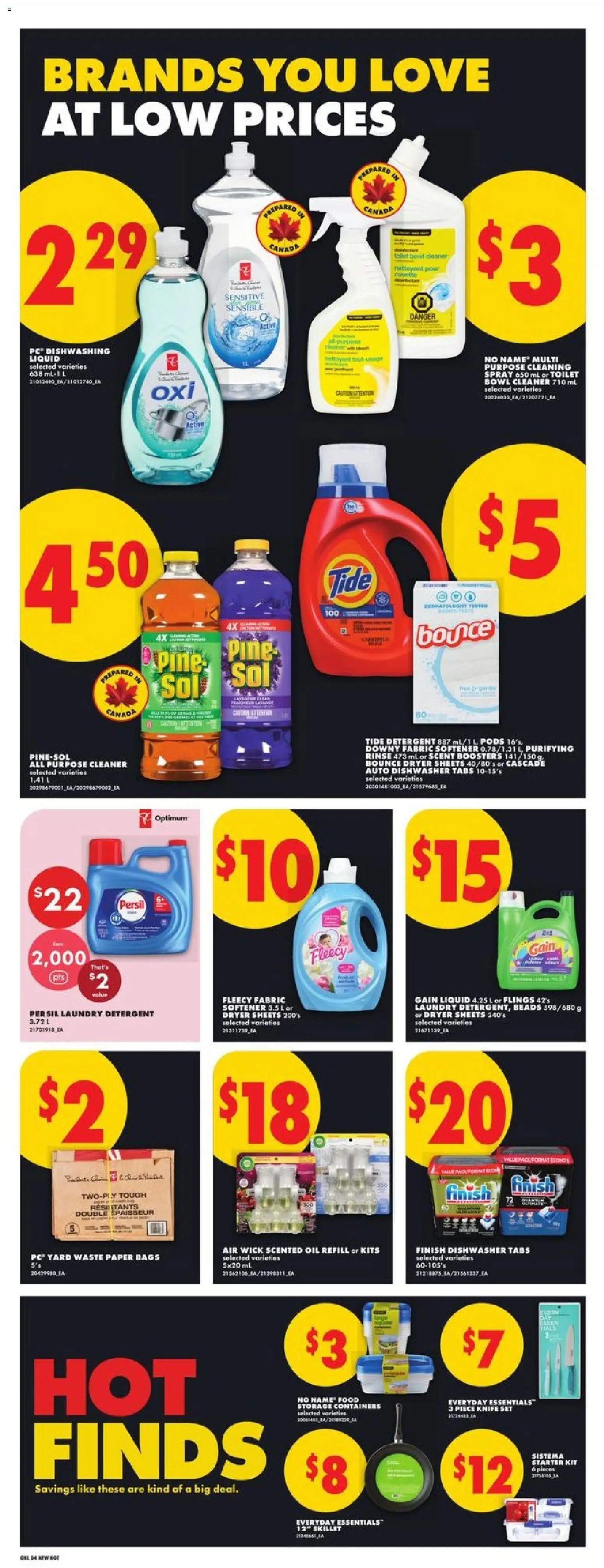 No Frills flyer valid from Aug 13, 2026 | Page: 8 | Products: PC, Dishwasher, Food, Oil