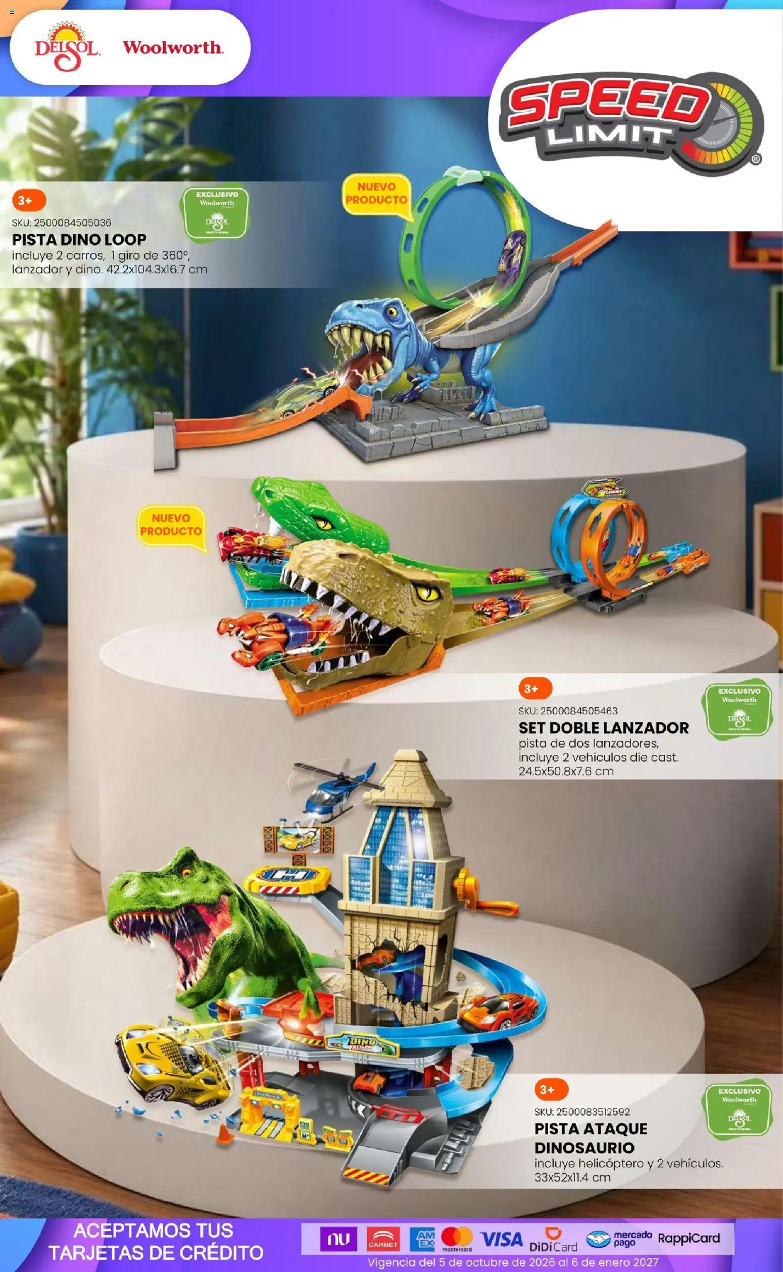 Nuevas ofertas de Del Sol y Woolworth válidas en toda la República Mexicana desde el 01/10/2026. ¡Encuentra las mejores ofertas en Del Sol y Woolworth catálogo El Castillo del Juguete! | Página: 187