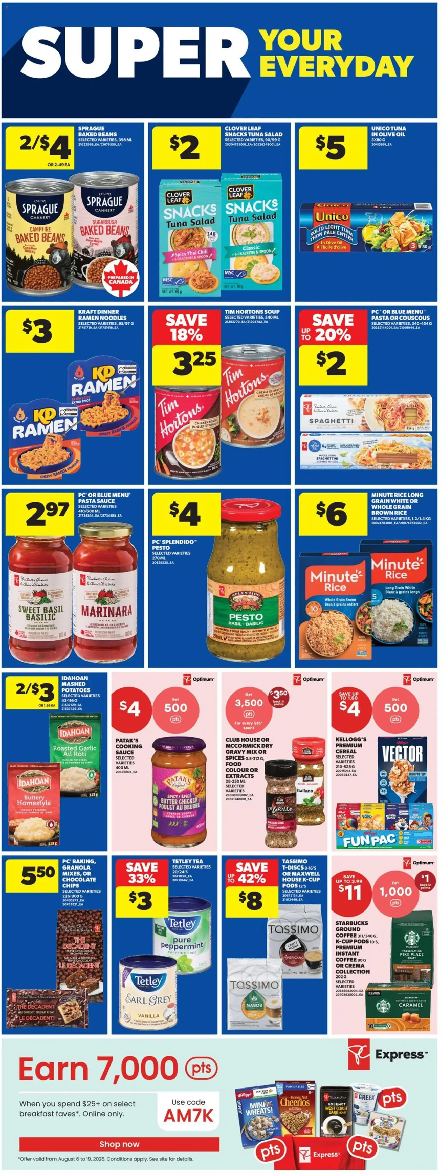 Real Canadian Superstore flyer valid from Aug 13, 2026 | Page: 17 | Products: Grains, Snacks, Oil, Chocolate