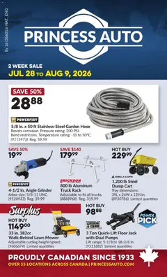 Preview of Princess Auto flyer - 2 Week Sale! from shop Princess Auto valid from Jul 28, 2026