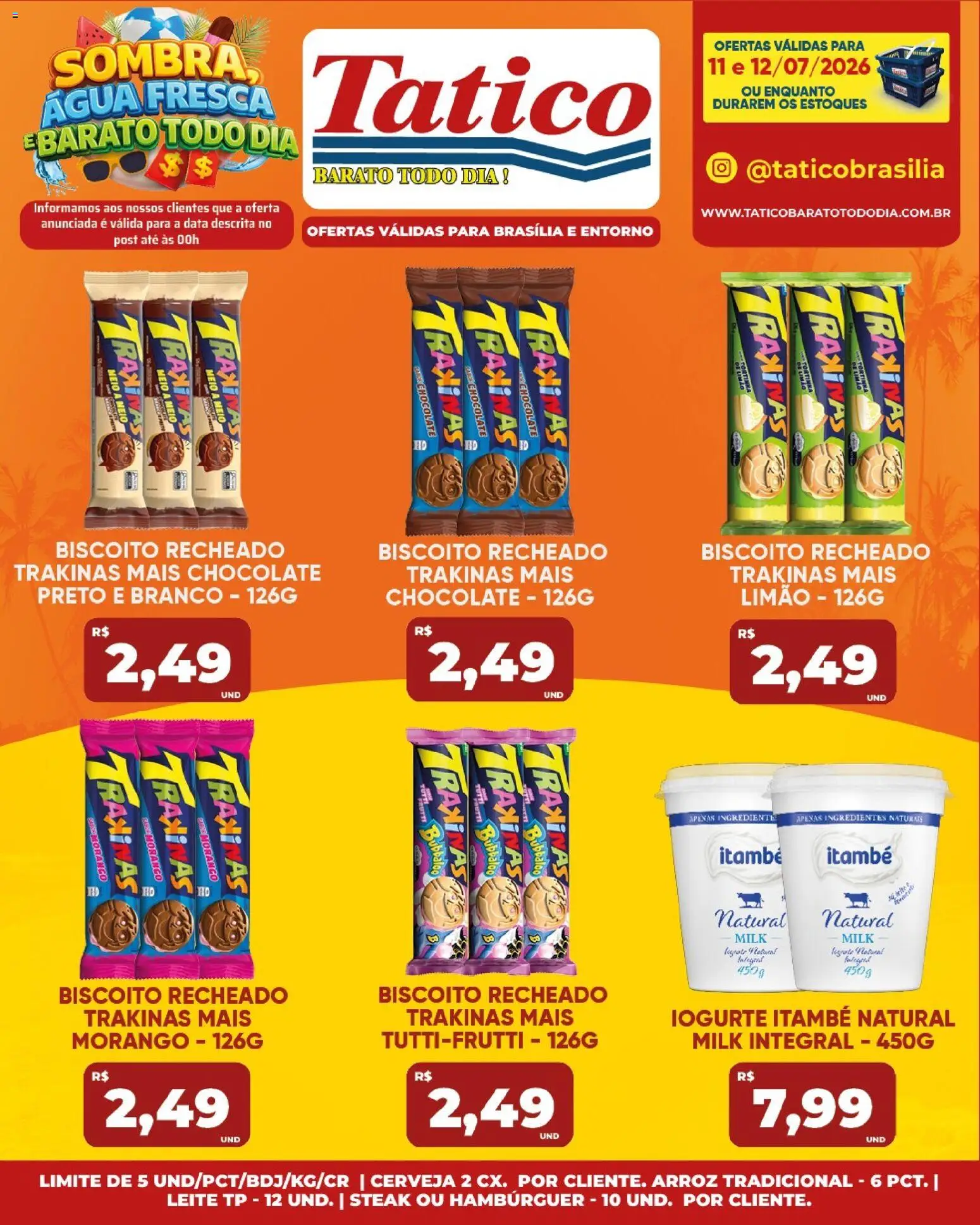 Tatico Folheto - válido de 11/07/2026 | Página: 17 | Produtos: Biscoito, Chocolate, Arroz, Biscoito recheado