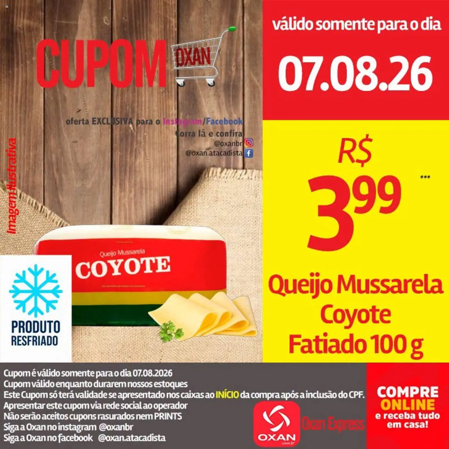 Oxan Atacadista Folheto - válido de 07/08/2026 | Página: 5 | Produtos: Queijo, Mussarela