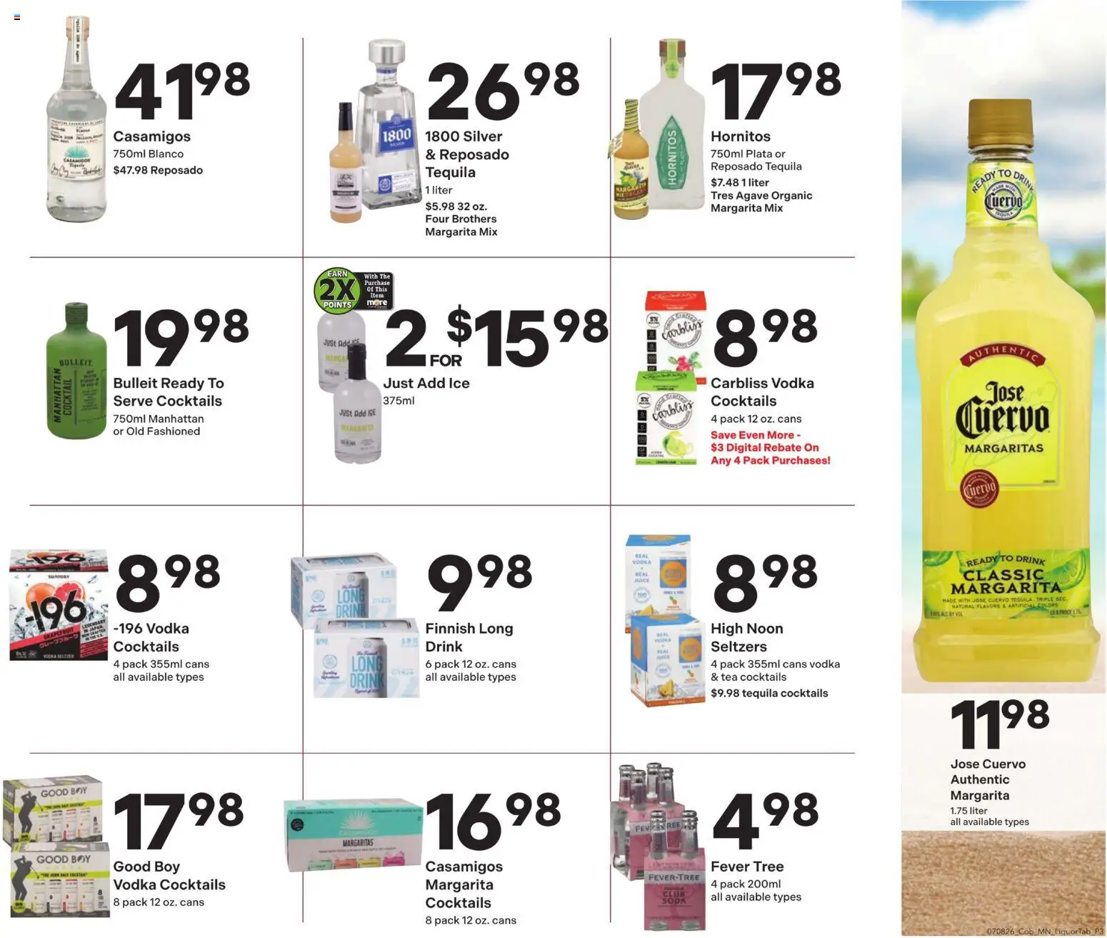 Coborn's Liquor Sale - valid from 07/08/2026 | Page: 3 | Products: Juice, Tea, Vodka