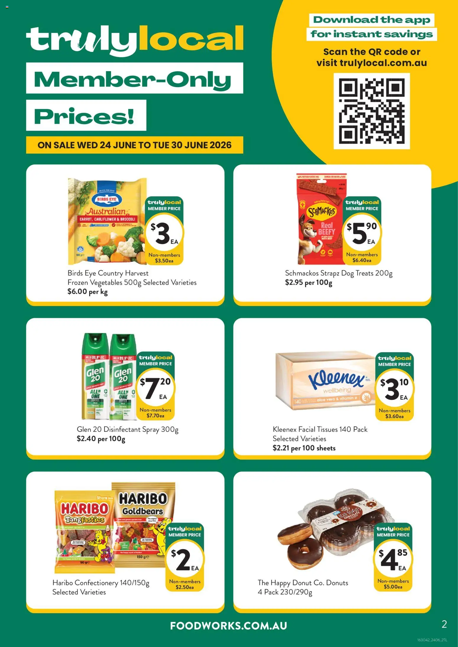 Foodworks catalogue - valid from 24/06/2026 | Page: 2 | Products: Donuts, Vegetables, Cauliflower, Tissues