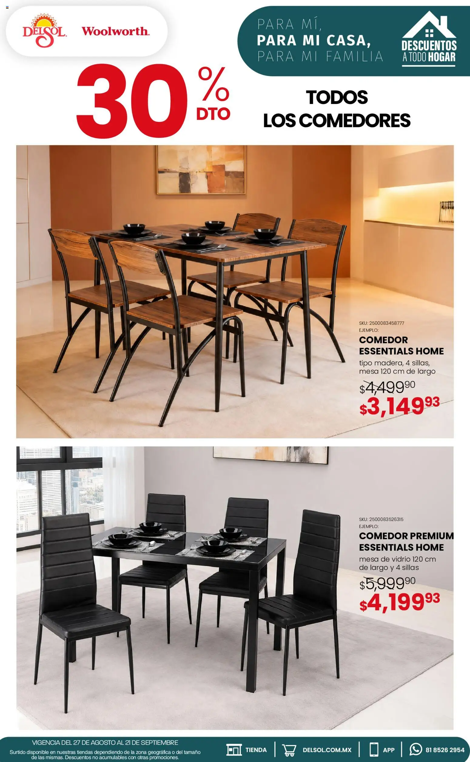 Nuevas ofertas de Del Sol y Woolworth válidas en toda la República Mexicana desde el 27/08/2026. ¡Encuentra las mejores ofertas en Del Sol y Woolworth catálogo! | Página: 17 | Productos: Mesa
