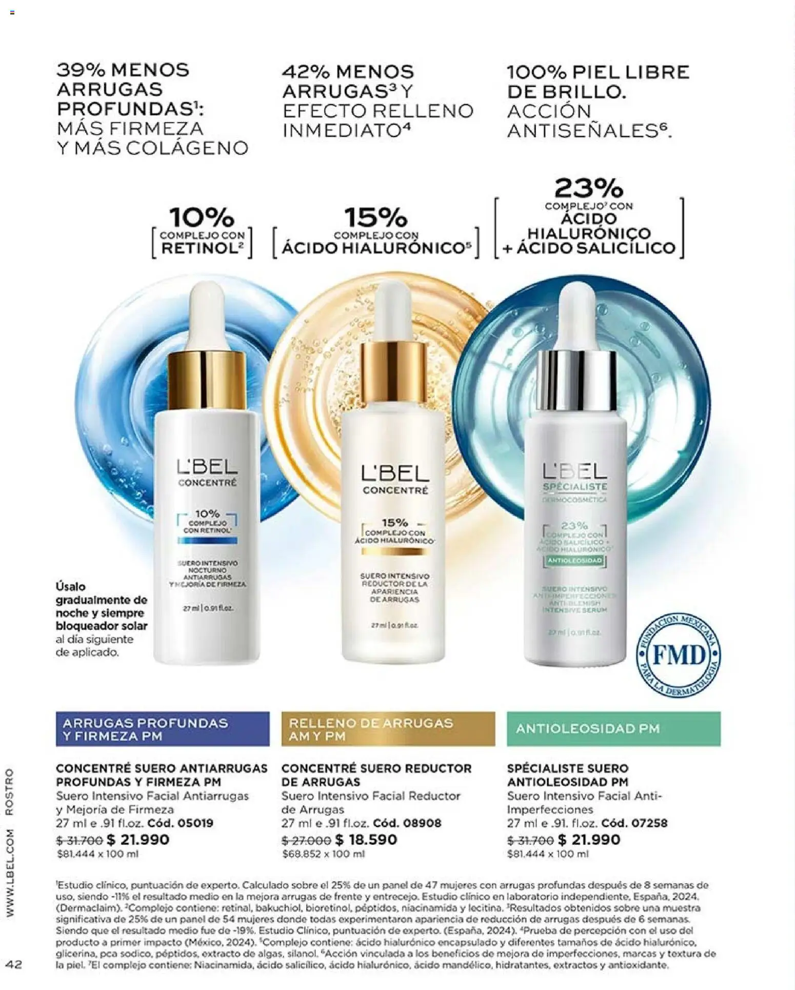 Catálogo L'Bel Campaña 12 │ válido desde el 07.07.2026 | Página: 42 | Productos: Bloqueador, Sobre, Serum