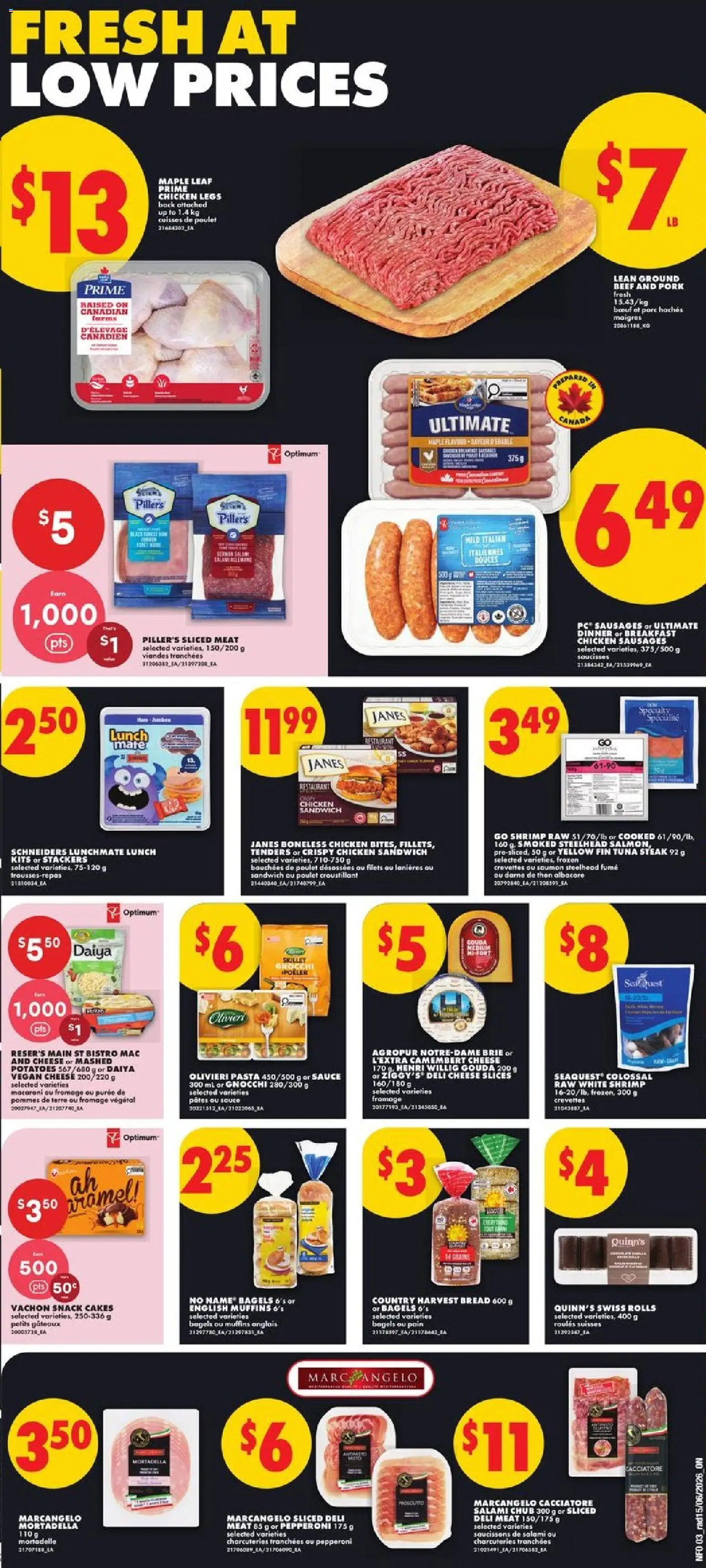 No Frills flyer valid from 18.06.2026 | Page: 3 | Products: Pasta, Cheese, Ham, Chicken