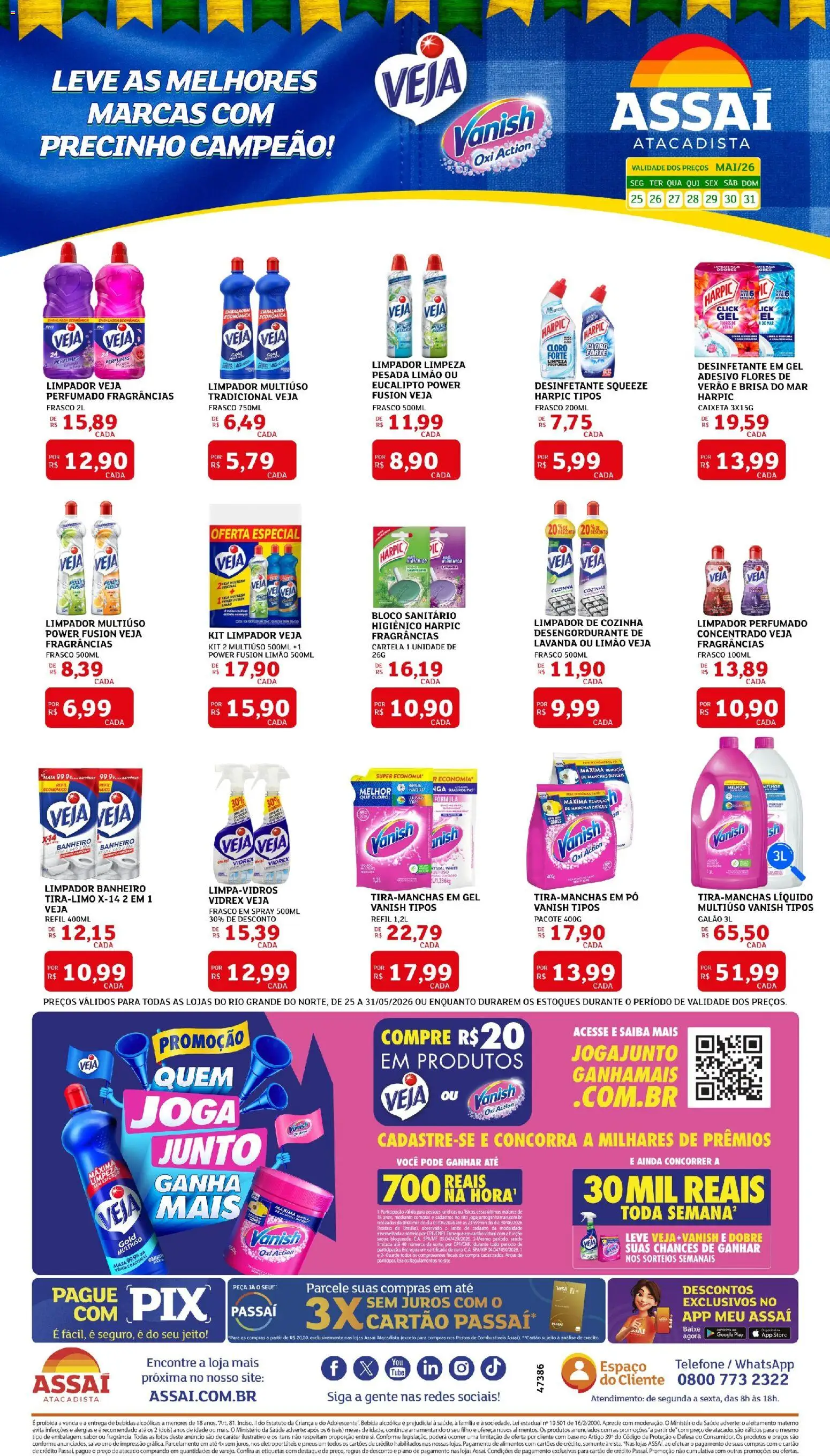 Assaí Atacadista Folheto - válido de 25.05.2026 | Página: 1 | Produtos: Pó, Saquê, Pneus, Perfumes