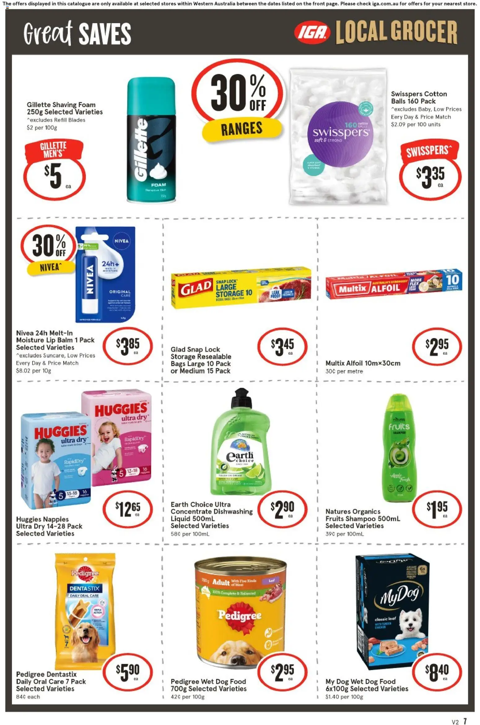 IGA catalogue - valid from 08/07/2026 | Page: 8 | Products: Shaving foam, Meat, Nappies, Dog food