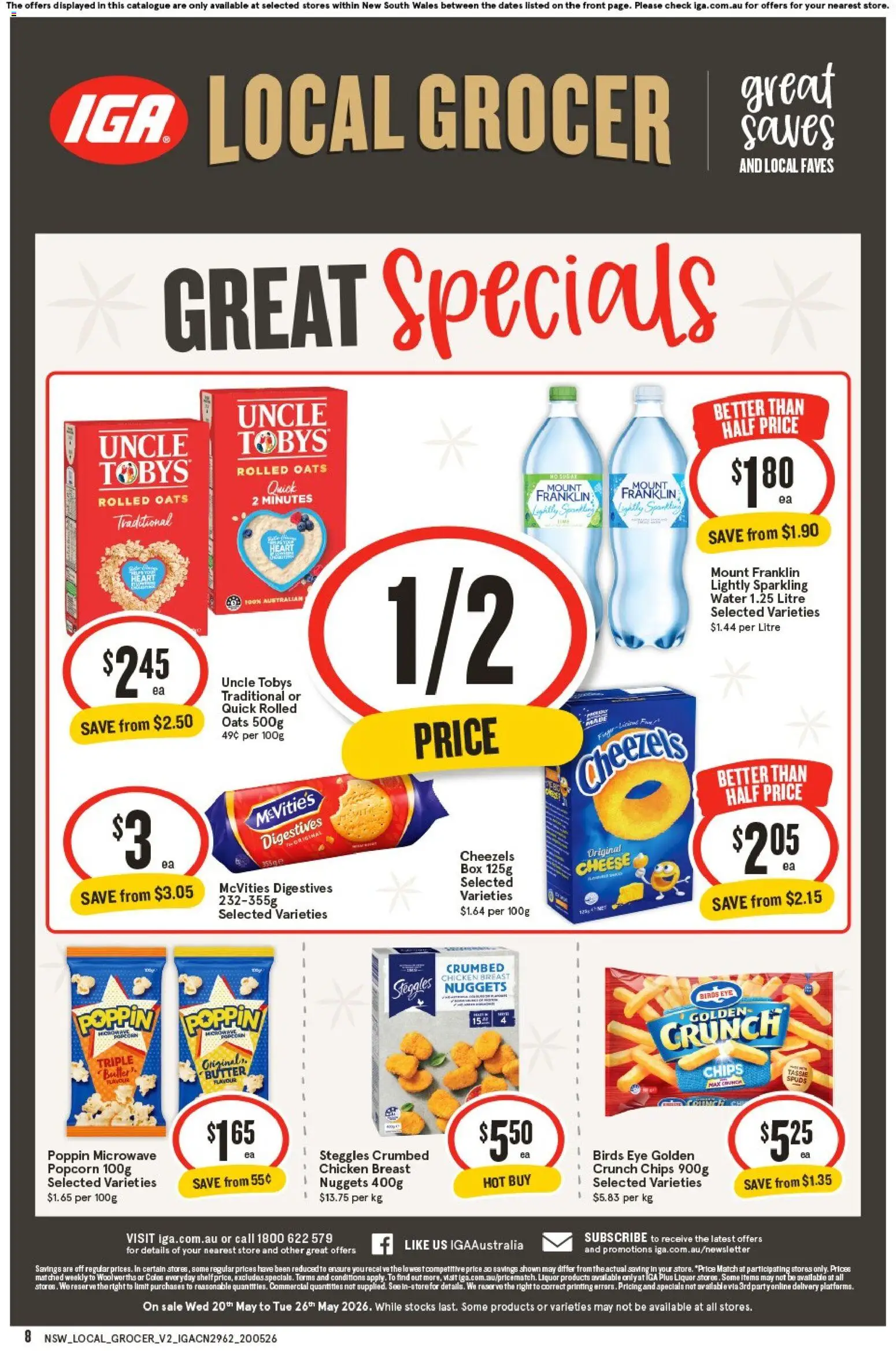 IGA catalogue - valid from 20.05.2026 | Page: 2 | Products: Box, Cheese, Chicken, Chips