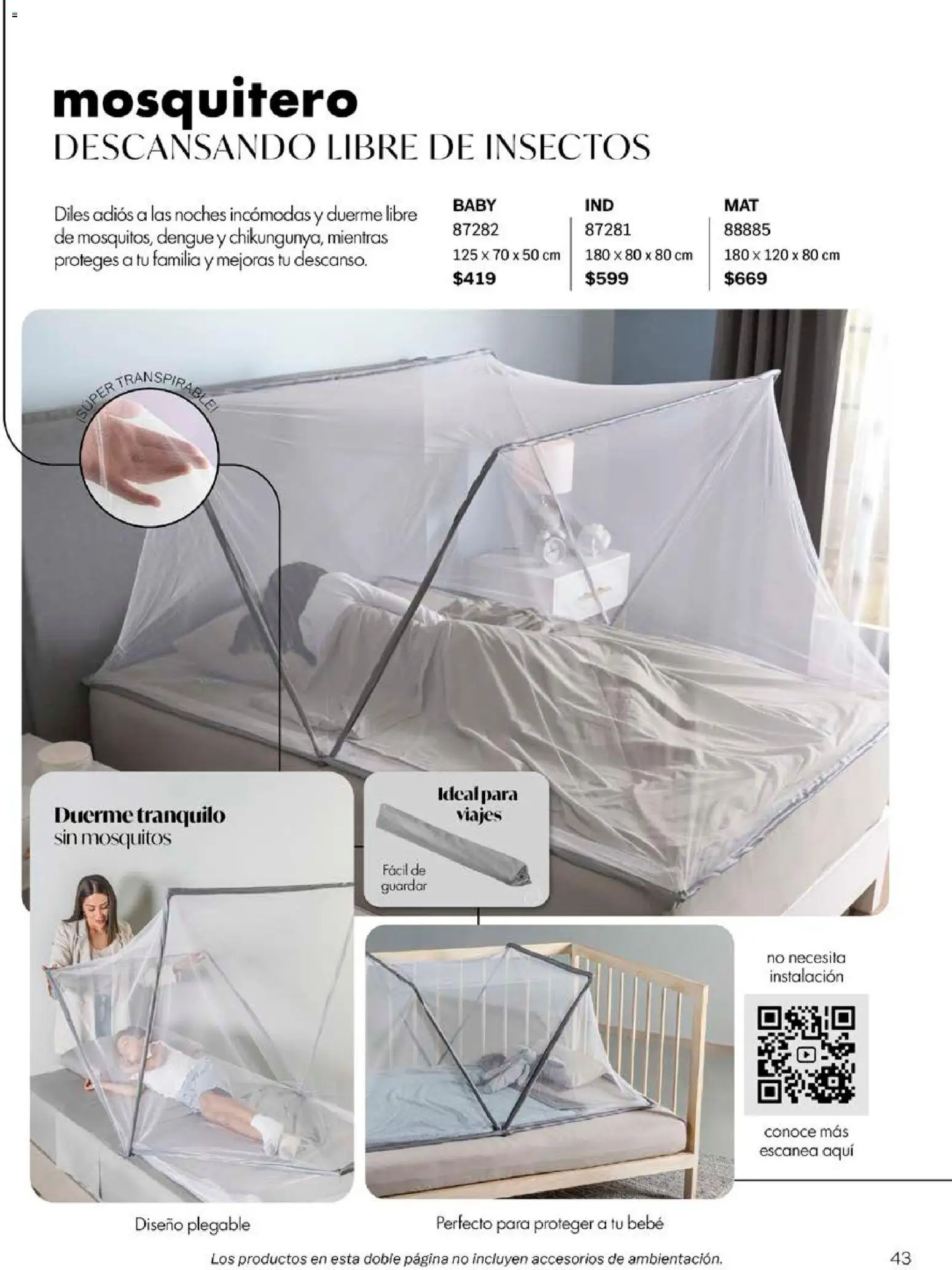 Nuevas ofertas de Vianney válidas en toda la República Mexicana desde el 14/09/2026. ¡Encuentra las mejores ofertas en Vianney catálogo Biasi! | Página: 45 | Productos: Mosquitero