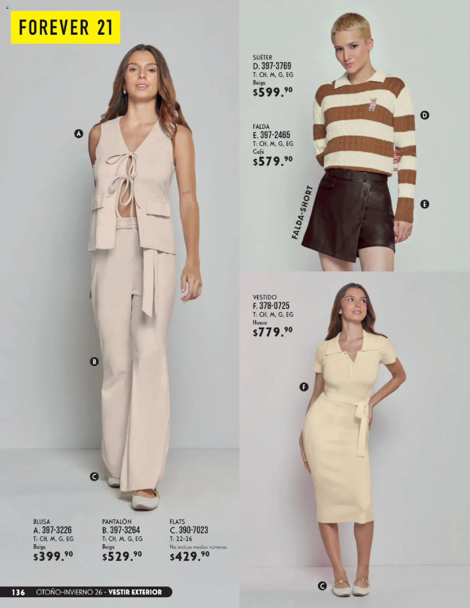 Nuevas ofertas de Andrea válidas en toda la República Mexicana desde el 23/08/2026. ¡Encuentra las mejores ofertas en Andrea catálogo Vestir! | Página: 136 | Productos: Suéter, Café, Vestido, Falda