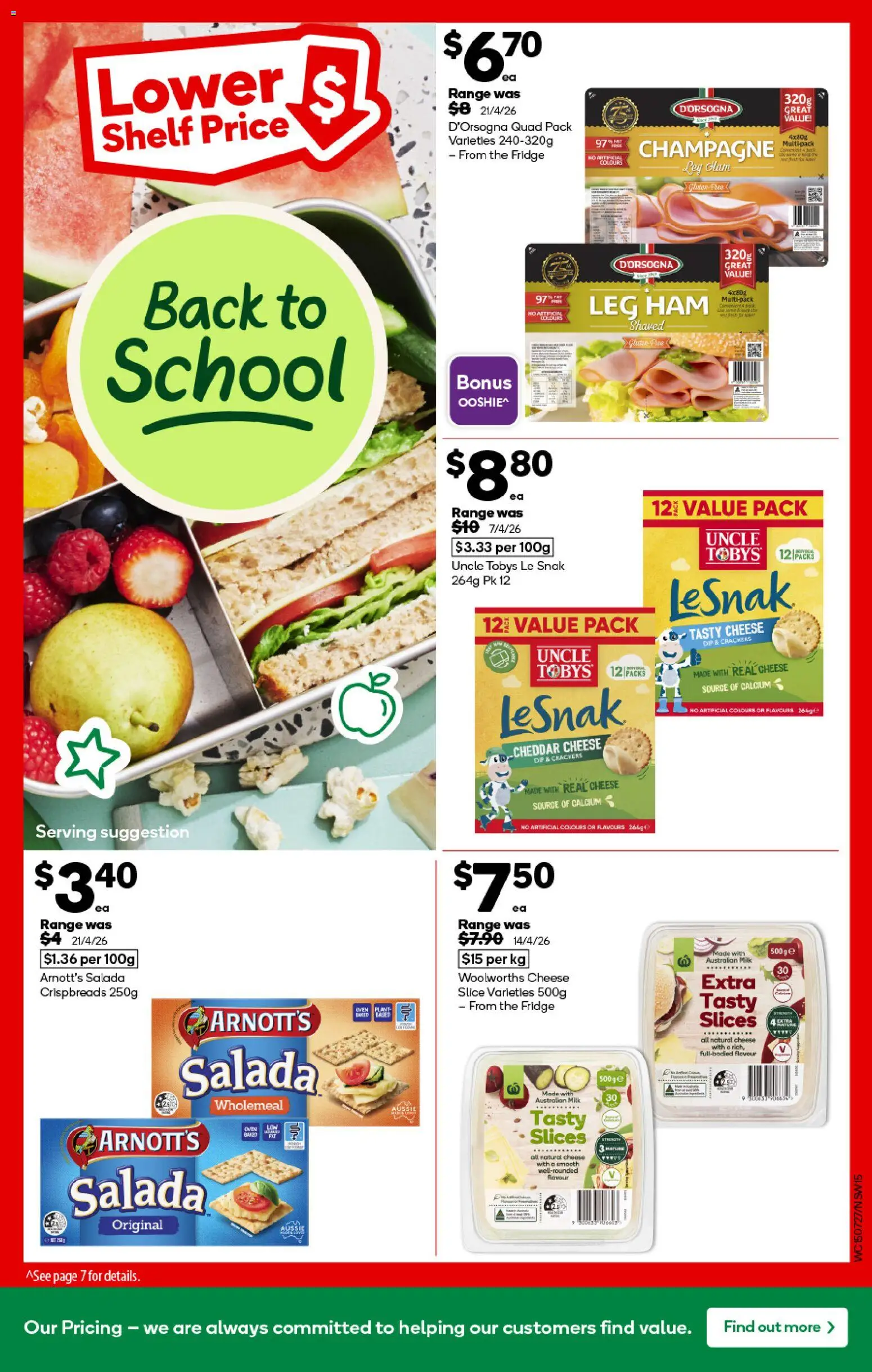 Woolworths catalogue - valid from 15/07/2026 | Page: 15 | Products: Shelf, Champagne, Ham, Cheddar