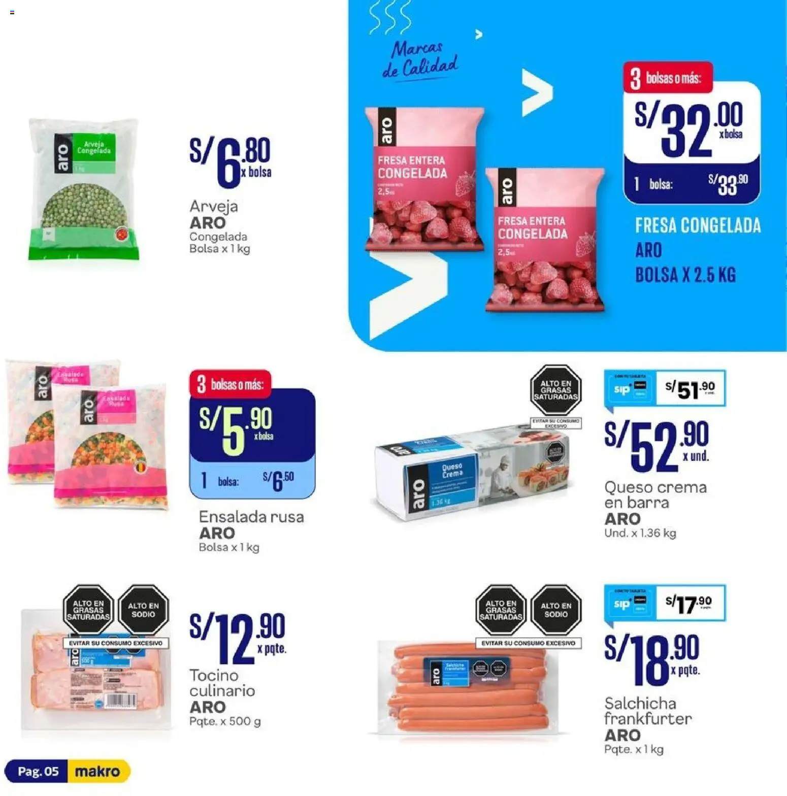 Catálogo Makro válido desde 10/09/2026 | Página: 5 | Productos: Queso, Crema, Ensalada, Queso crema