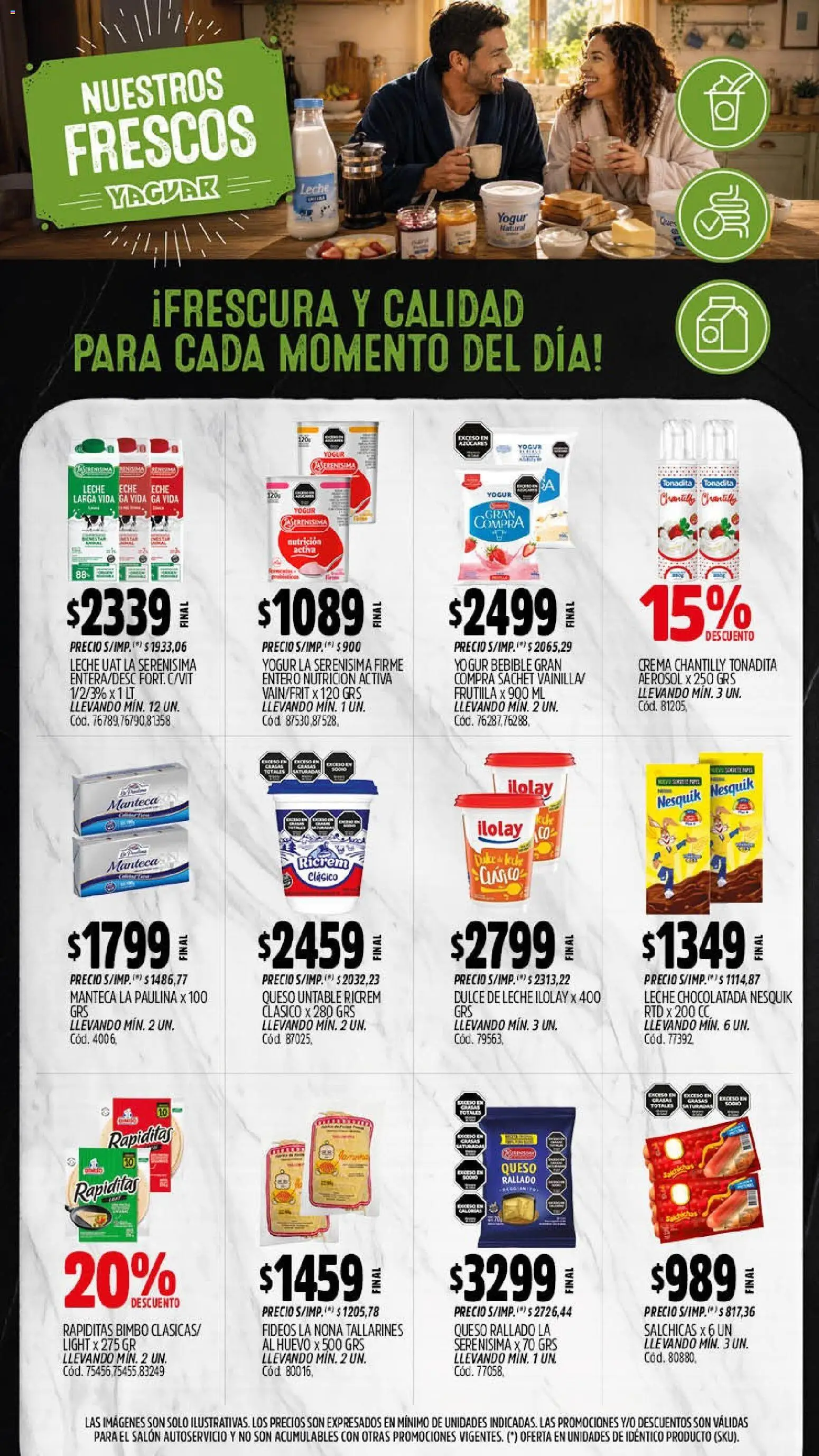 Yaguar - Oferta Semanal Jujuy │ válido desde el 07/09/2026 | Página: 9 | Productos: Untable, Manteca, Chocolatada, Fideos