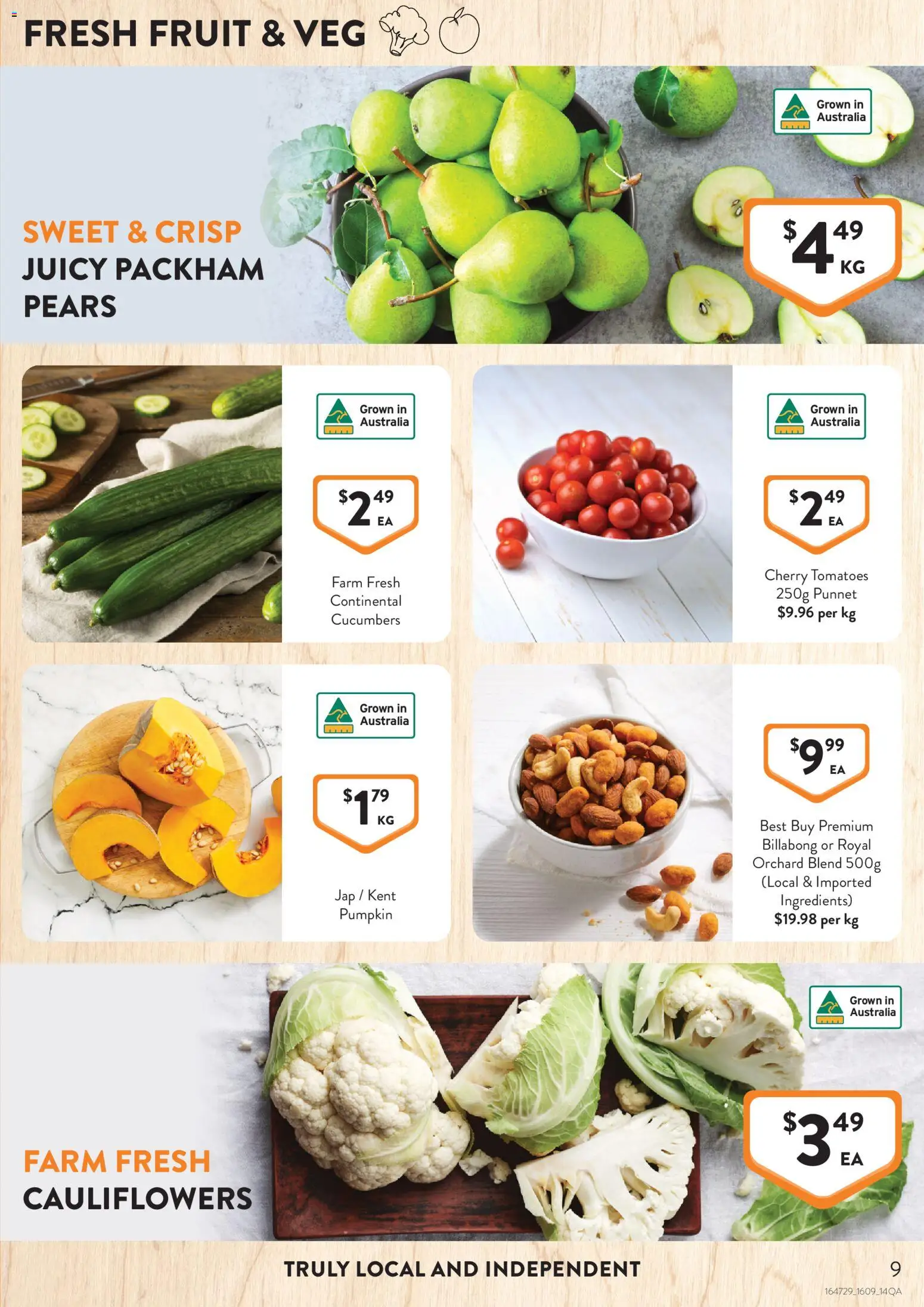 Foodworks catalogue - valid from 16/09/2026 | Page: 9 | Products: Tomatoes, Cucumbers, Fruit, Pumpkin