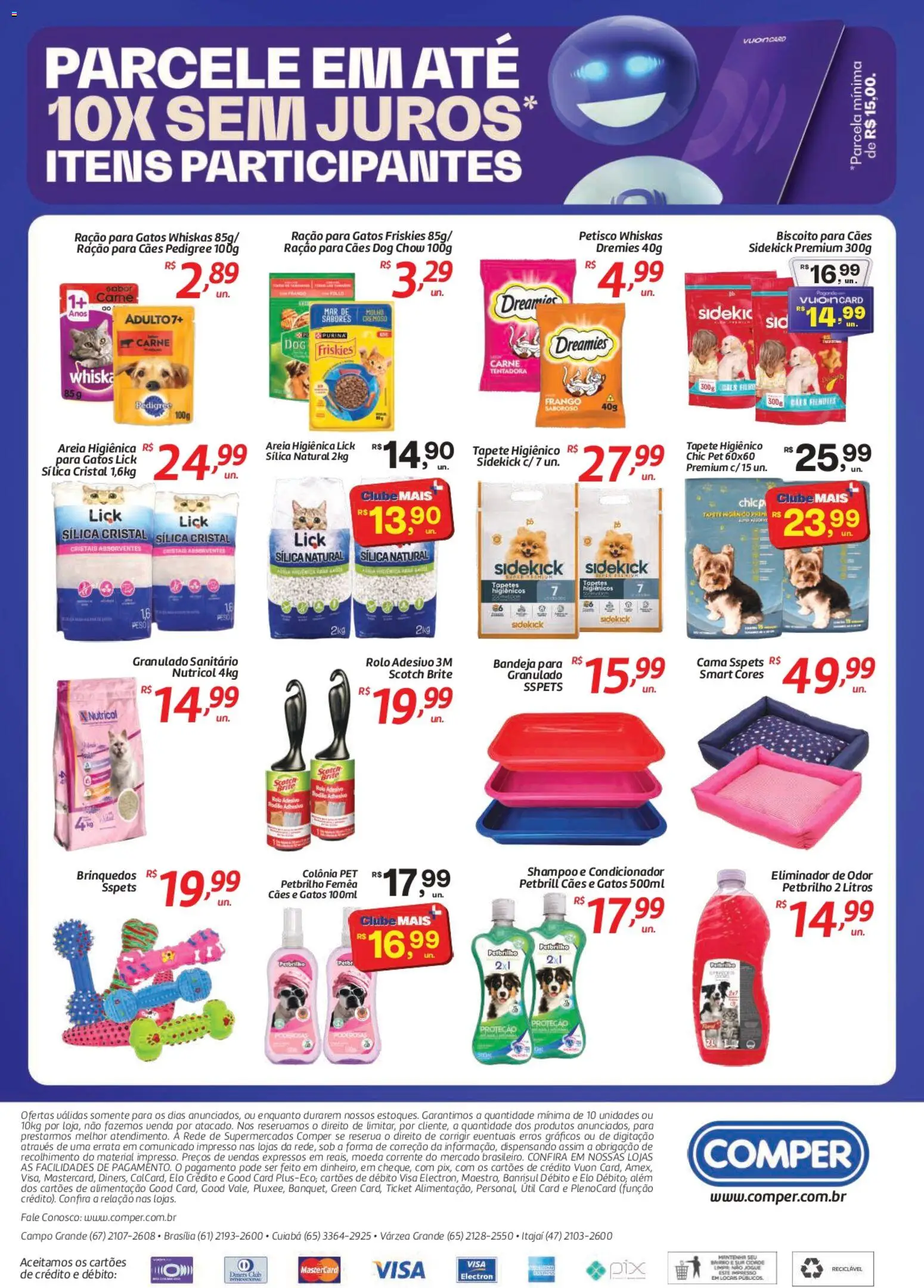 Comper Folheto - válido de 10/08/2026 | Página: 2 | Produtos: Areia, Tapete, Tapete higiênico, Ração para cães