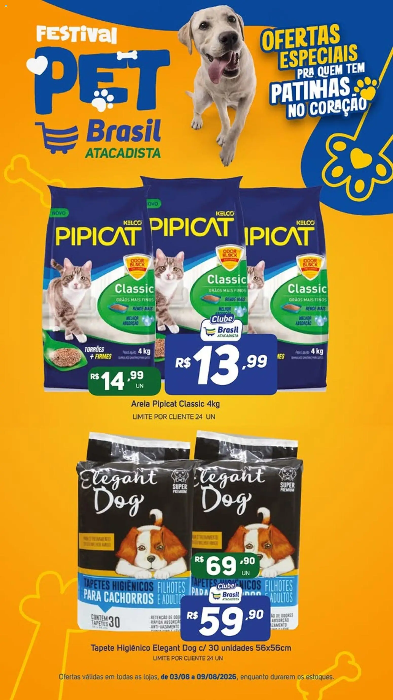Brasil Atacadista Folheto - válido de 03/08/2026 | Página: 2 | Produtos: Areia, Tapete, Tapete higiênico