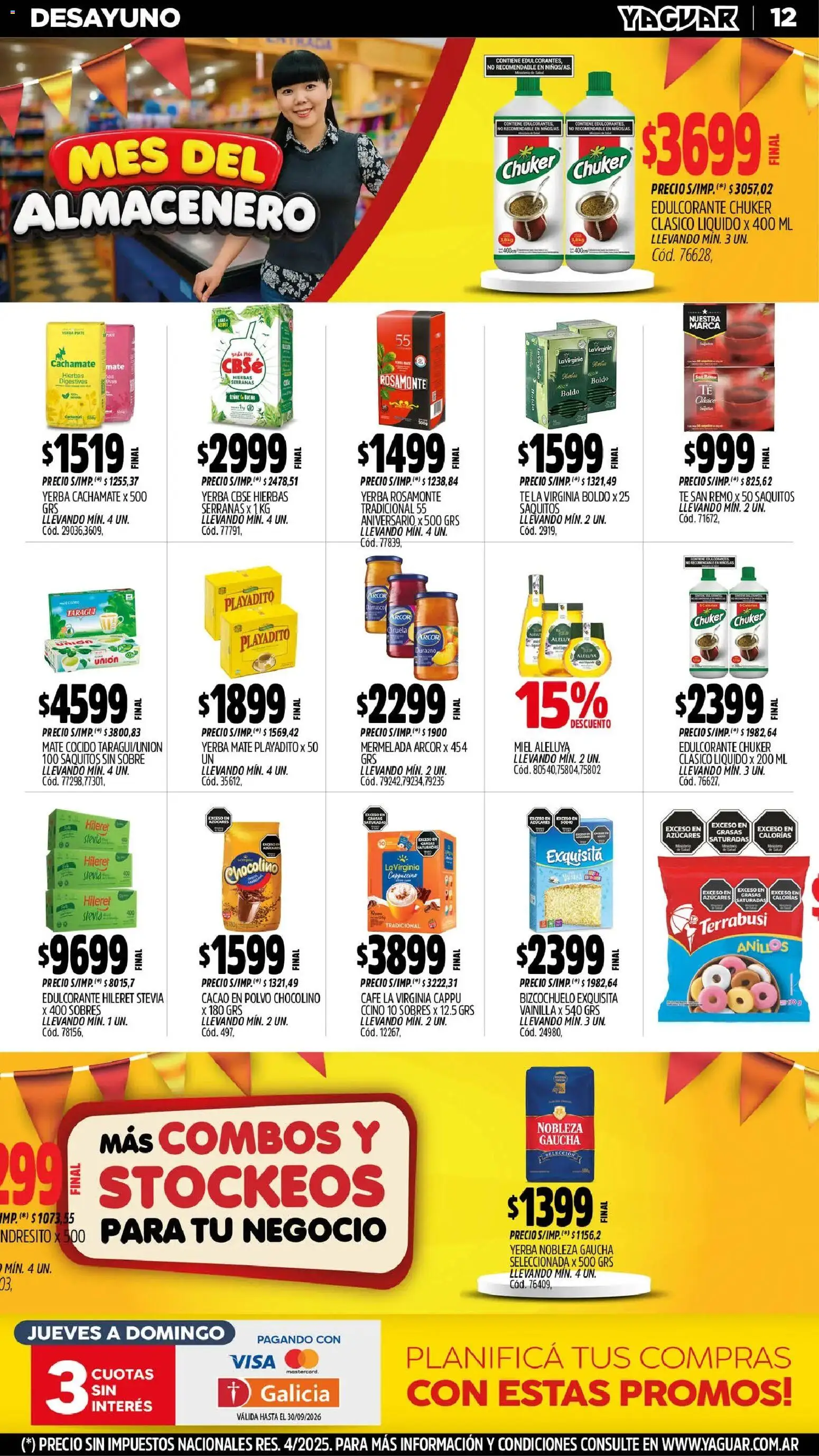 Yaguar - Oferta Semanal Misiones │ válido desde el 31/08/2026 | Página: 12 | Productos: Hierbas, Durazno, Polvo, Mate cocido
