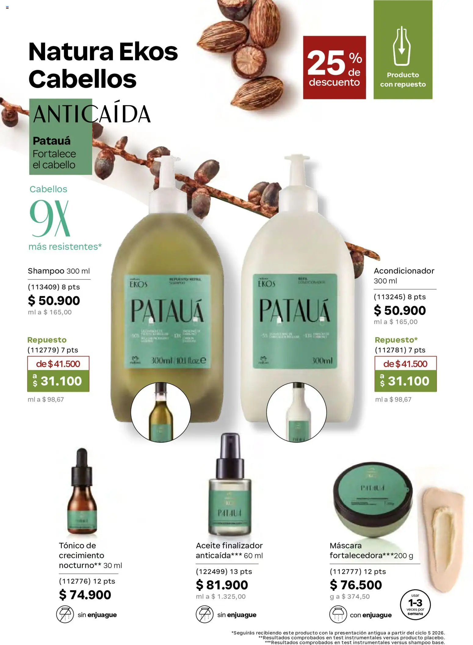 Natura revista - valida desde el 29.04.2026 | Página: 157 | Productos: Shampoo, Máscara, Acondicionador, Aceite