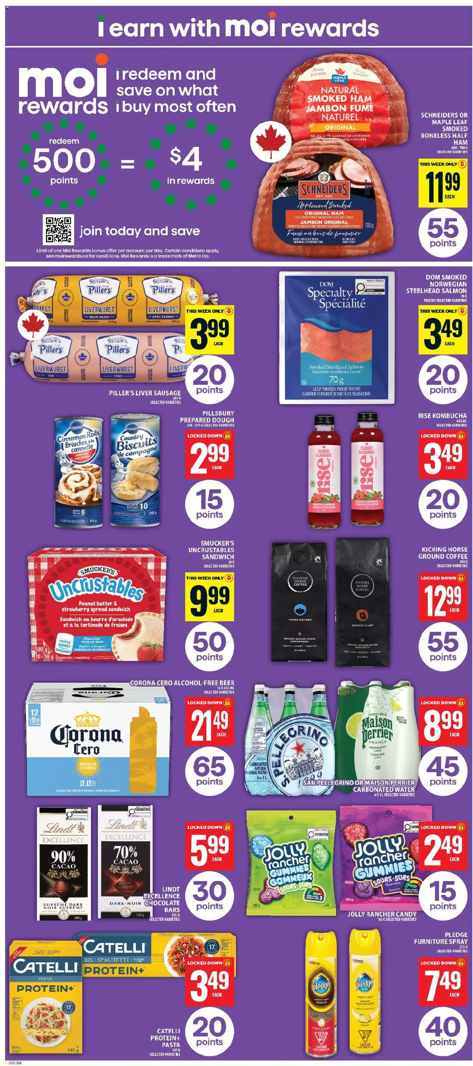 Food Basics flyer valid from Aug 20, 2026 | Page: 14 | Products: Water, Sausage, Roast, Ham