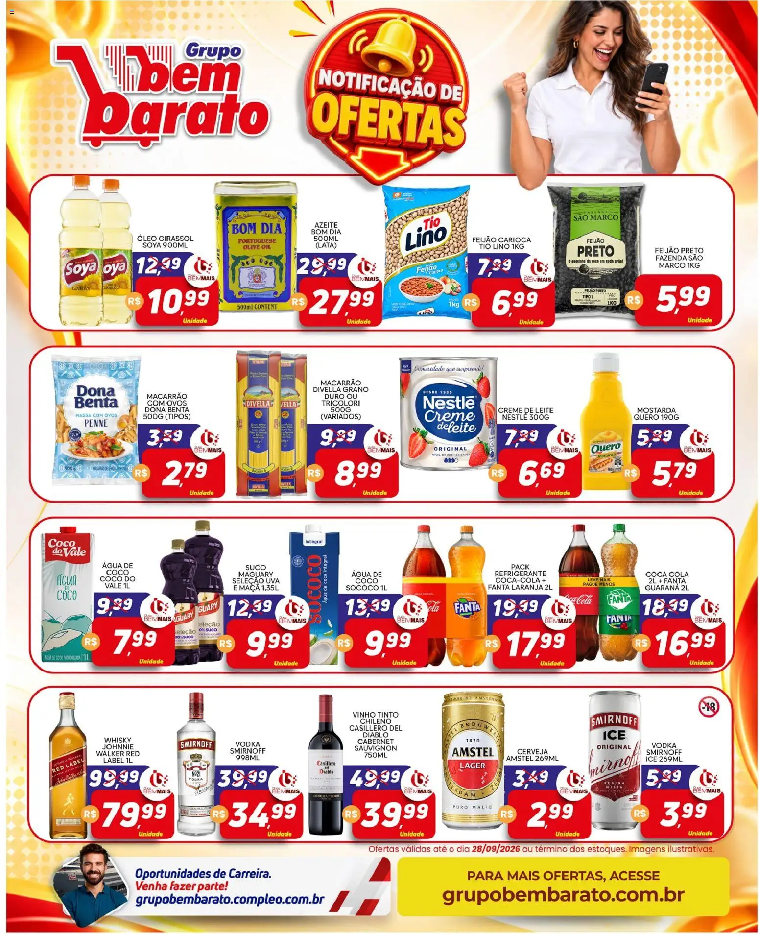 Supermercado Bem Barato Folheto - válido de 22/09/2026 | Página: 3 | Produtos: Coco, Água de coco, Vinho, Cerveja