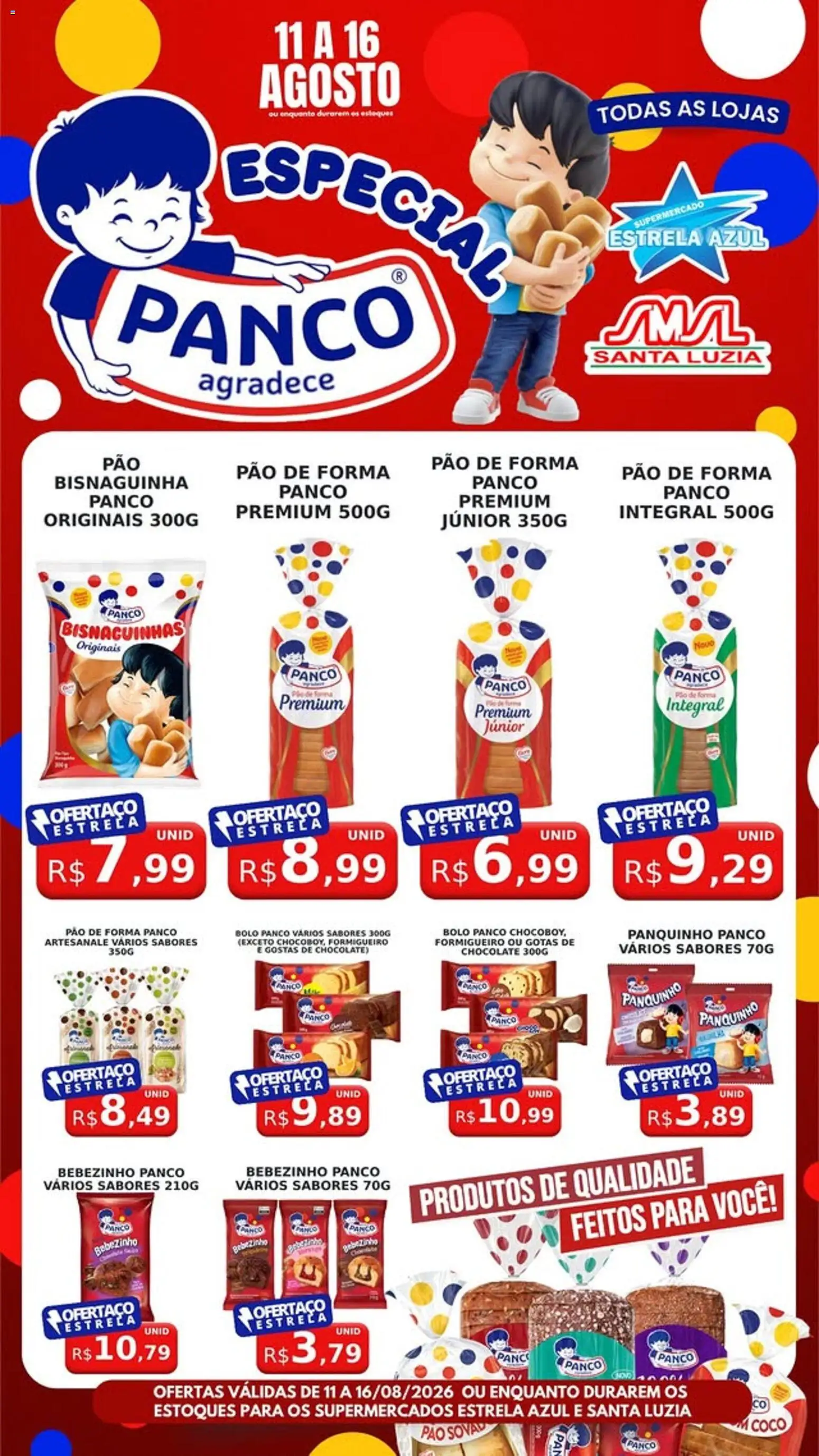 Estrela Azul Folheto - válido de 11/08/2026 | Página: 1 | Produtos: Coco, Banco, Pão, Chocolate