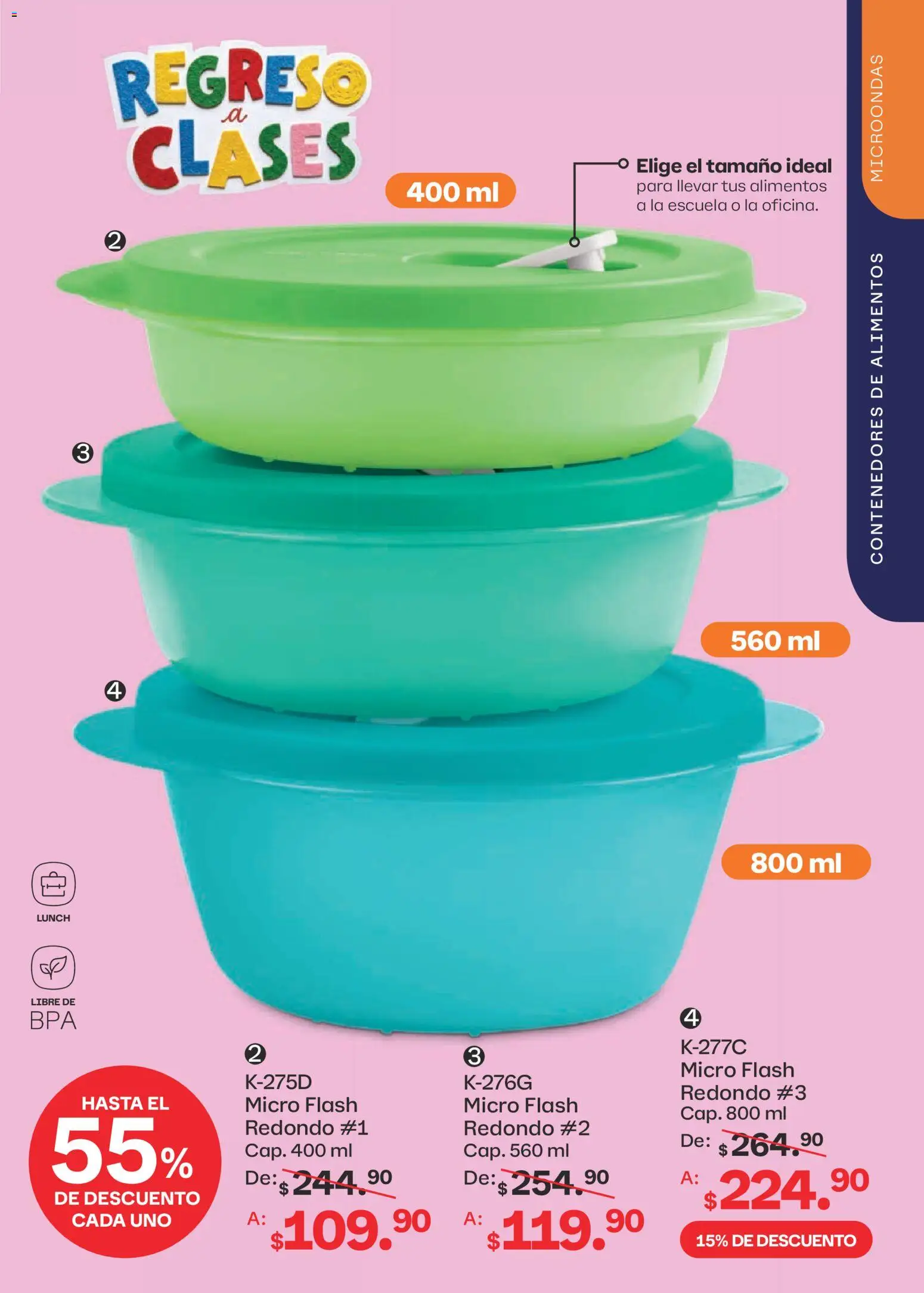 Nuevas ofertas de Tupperware válidas en toda la República Mexicana desde el 10/08/2026. ¡Encuentra las mejores ofertas en Tupperware catálogo! | Página: 69 | Productos: Alimentos, Microondas