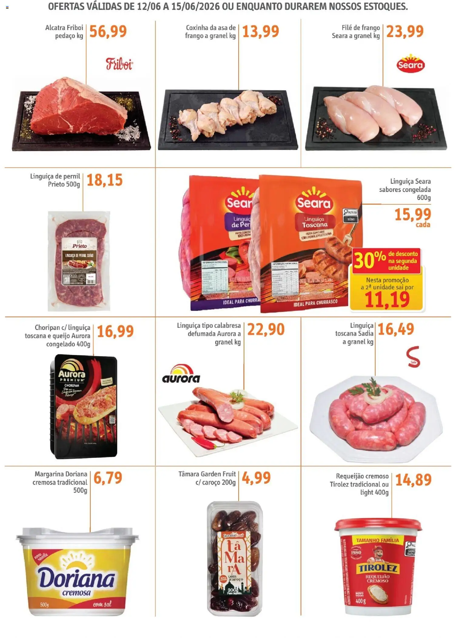 Sonda Folheto - válido de 12.06.2026 | Página: 2 | Produtos: Alcatra, Filé de frango, Queijo, Margarina