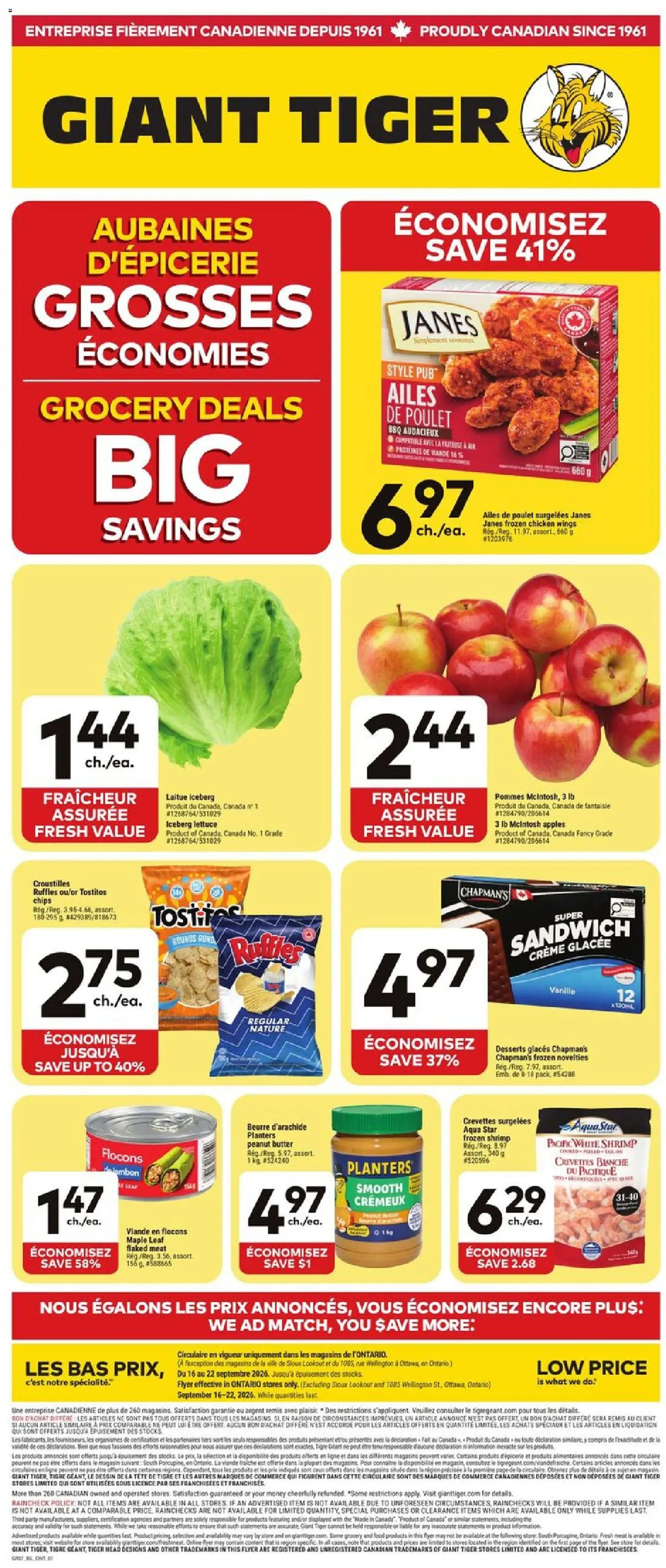 Giant Tiger flyer valid from Sep 16, 2026 | Page: 1