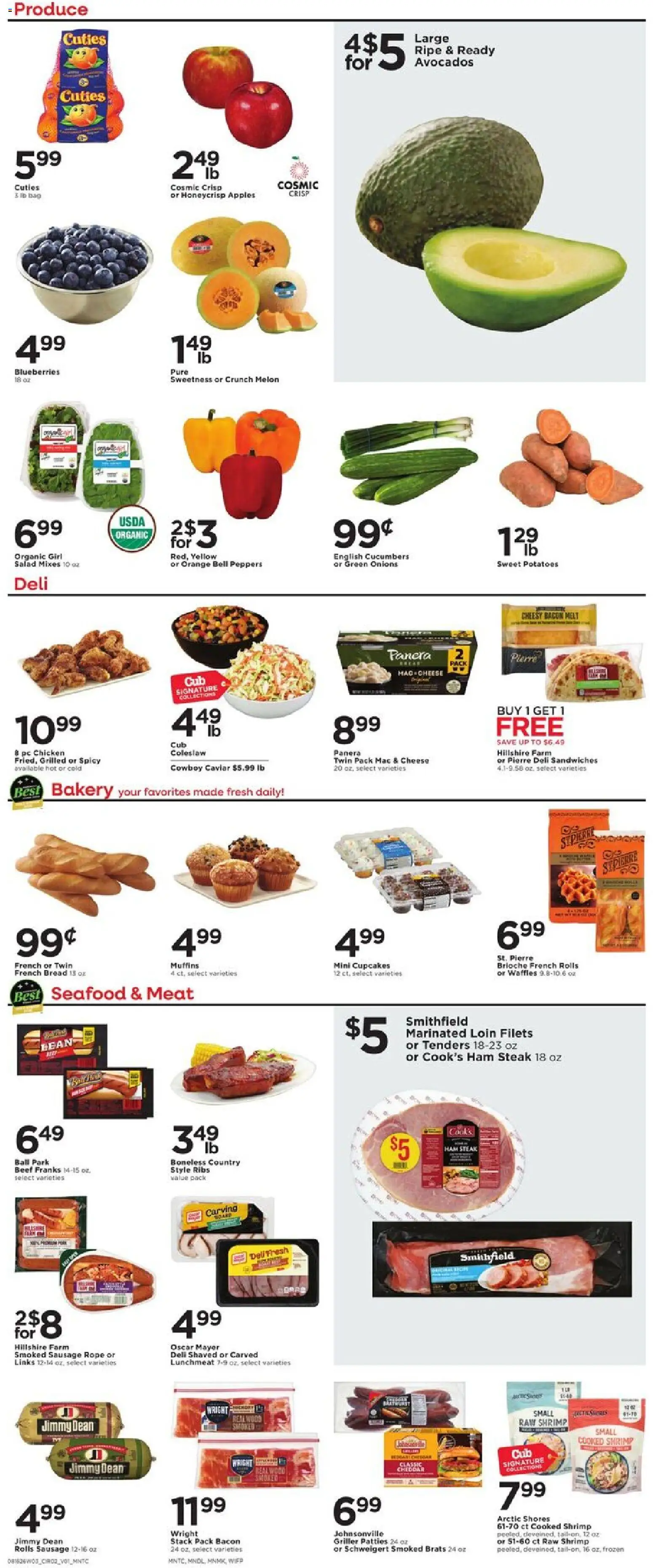 Cub Foods Weekly Ad - valid from 08/16/2026 | Page: 4 | Products: Brioche, Potatoes, Sausage, Blueberries