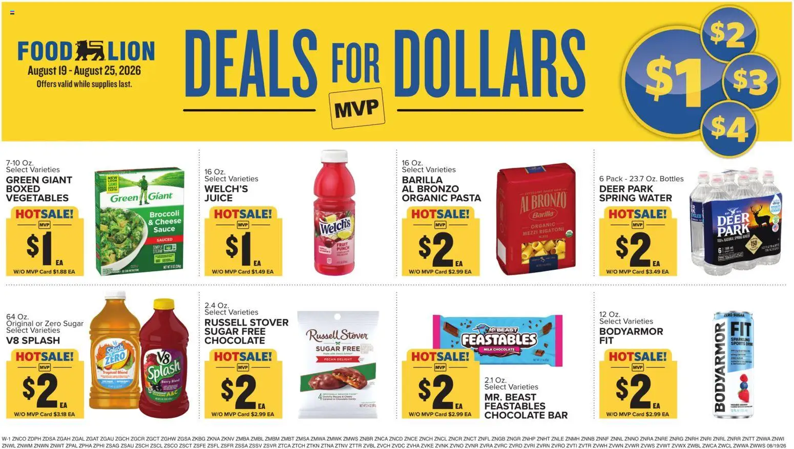 Food Lion Weekly Ad - valid from 08/19/2026 | Page: 15 | Products: Water, Sauce, Sugar, Barilla