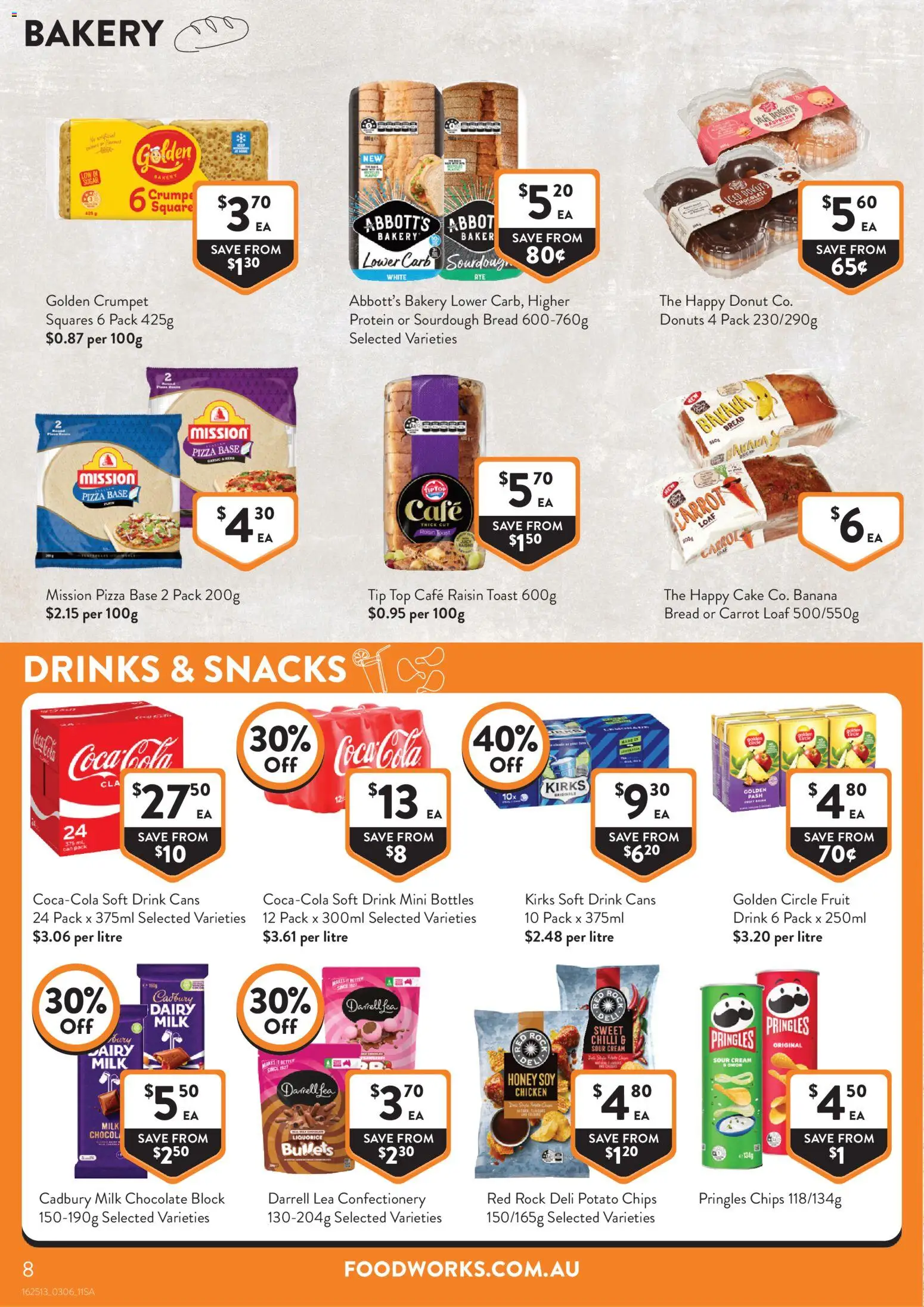 Foodworks catalogue - valid from 03.06.2026 | Page: 8 | Products: Chocolate, Honey, Chilli, Bakery