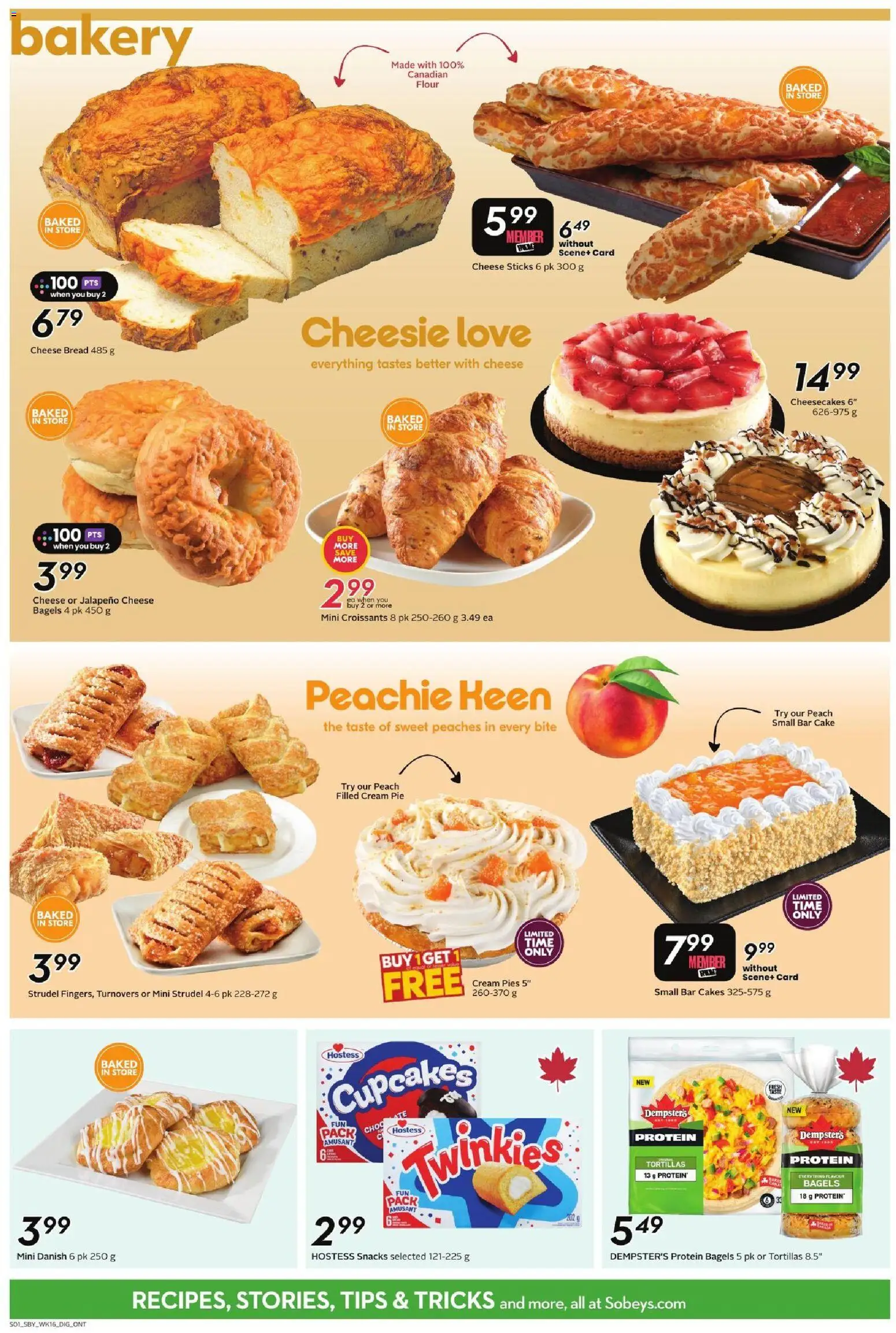 Sobeys flyer valid from Aug 13, 2026 | Page: 9 | Products: Cream, Flour, Bakery, Cheese