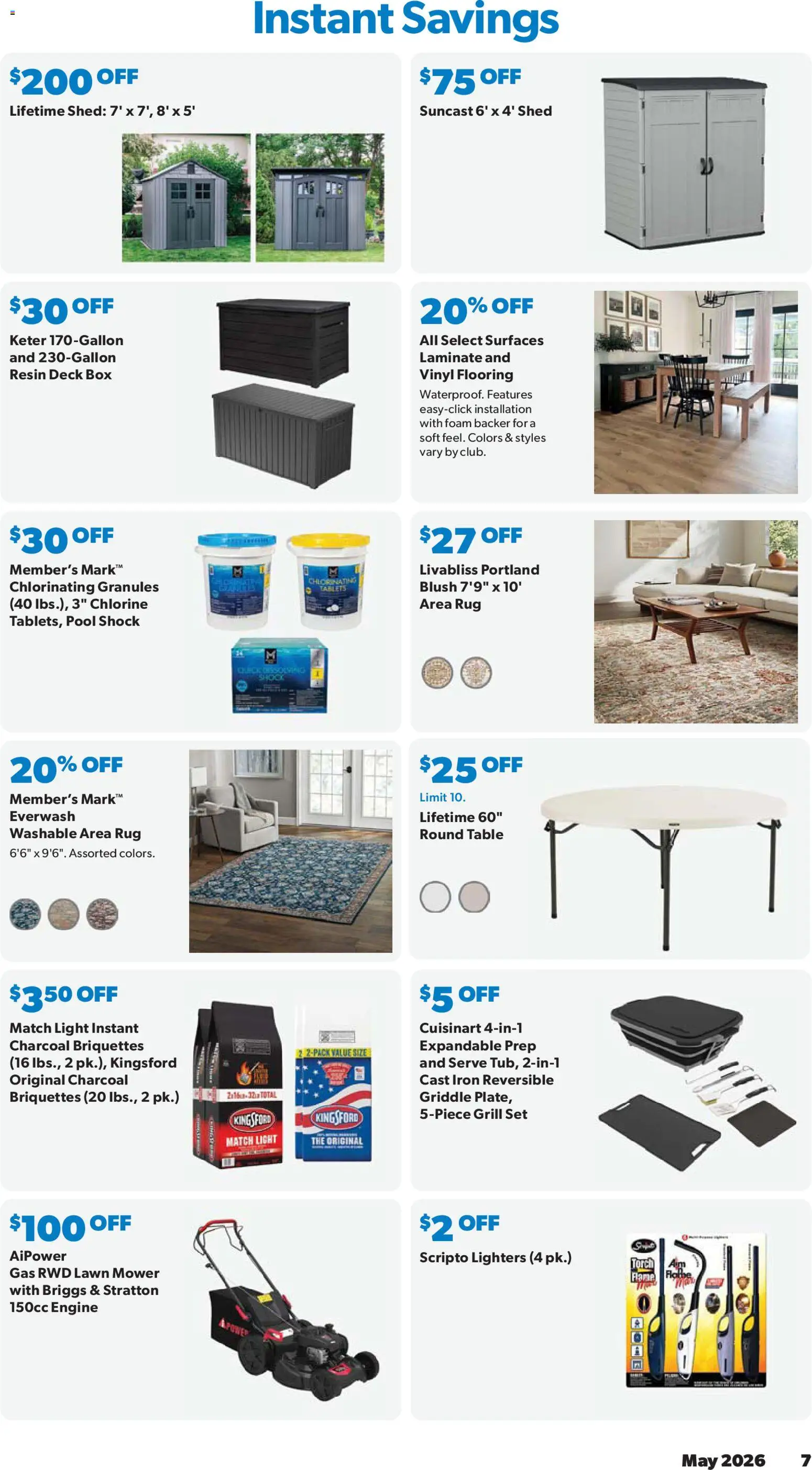 Sam's Club Weekly Ad - valid from 29.04.2026 | Page: 7 | Products: Table, Griddle, Blush, Shock