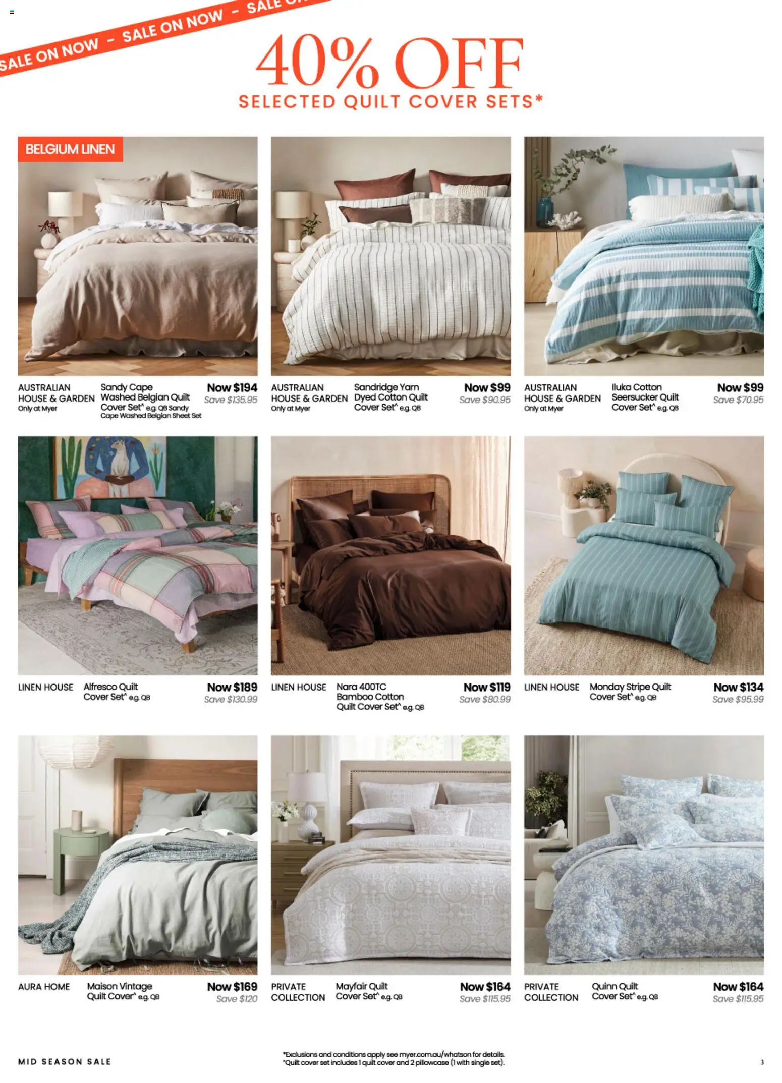 Myer catalogue - valid from 09/09/2026 | Page: 3 | Products: Linen
