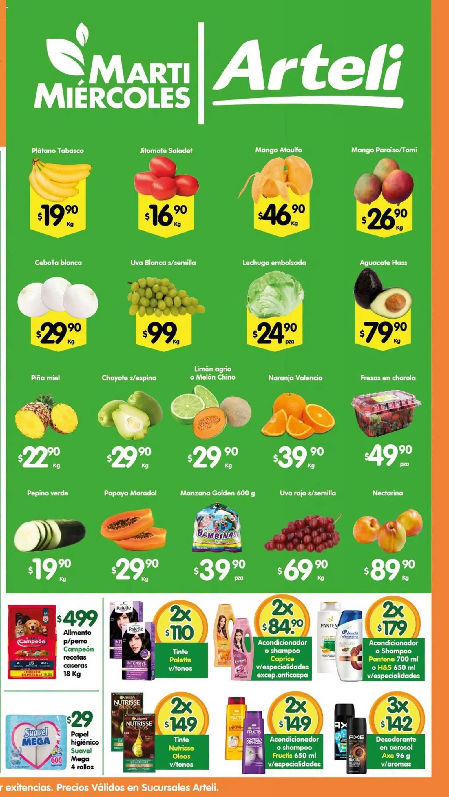 Nuevas ofertas de Arteli válidas en toda la República Mexicana desde el 01/07/2026. ¡Encuentra las mejores ofertas en Arteli folleto Tuxpan! | Página: 2 | Productos: Cebolla, Aguacate, Fresas, Acondicionador