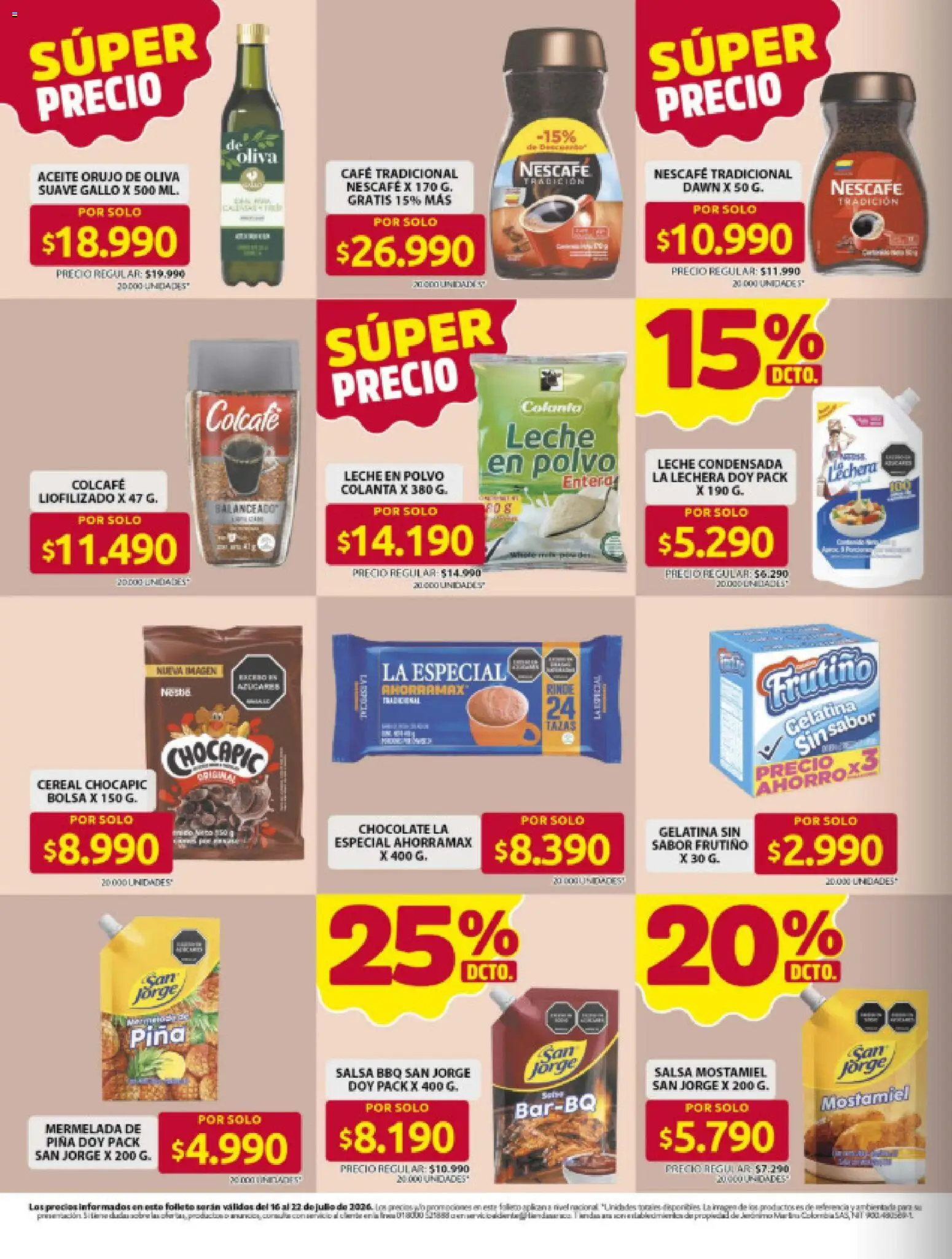 Ara revista - valida desde el 16/07/2026 | Página: 11 | Productos: Piña, Gelatina, Café, Aceite