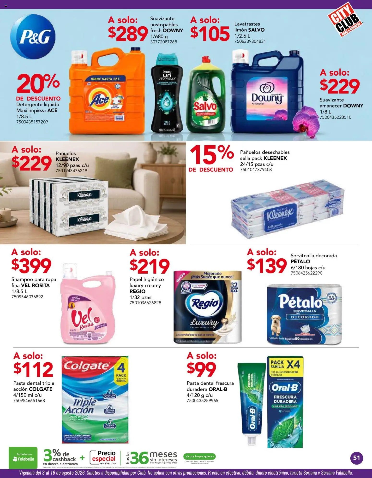 Nuevas ofertas de City Club válidas en toda la República Mexicana desde el 03/08/2026. ¡Encuentra las mejores ofertas en City Club catálogo! | Página: 51