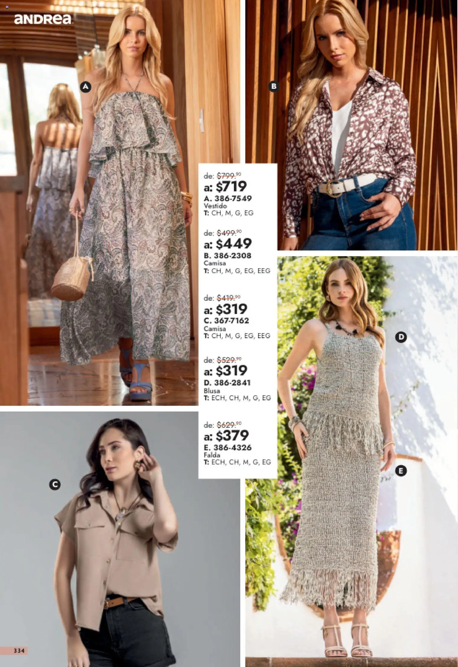 Nuevas ofertas de Andrea válidas en toda la República Mexicana desde el 26/07/2026. ¡Encuentra las mejores ofertas en Andrea catálogo Outlet! | Página: 334