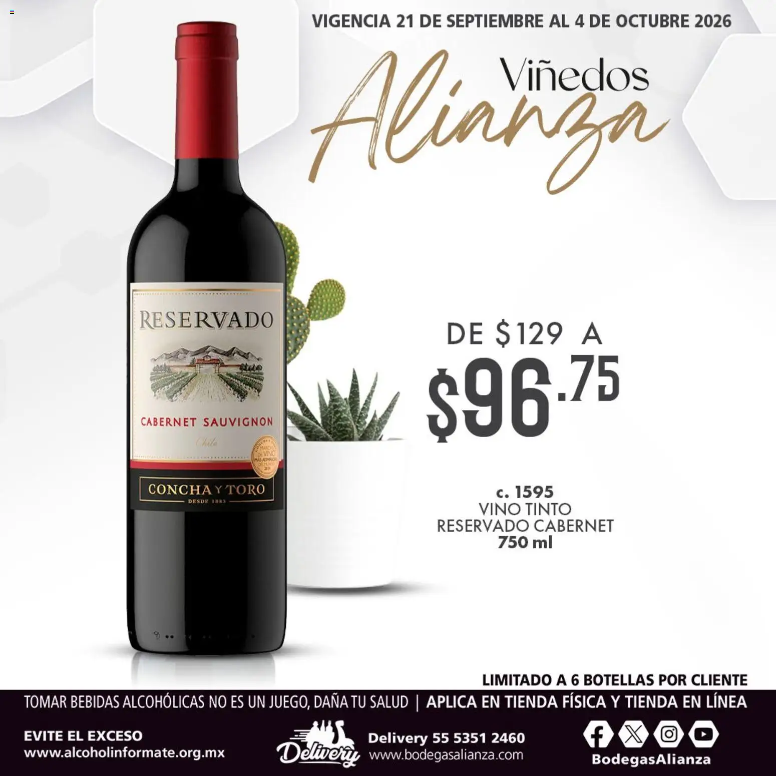 Nuevas ofertas de Bodegas Alianza válidas en toda la República Mexicana desde el 21/09/2026. ¡Encuentra las mejores ofertas en Bodegas Alianza catálogo Viñedos Alianza! | Página: 3