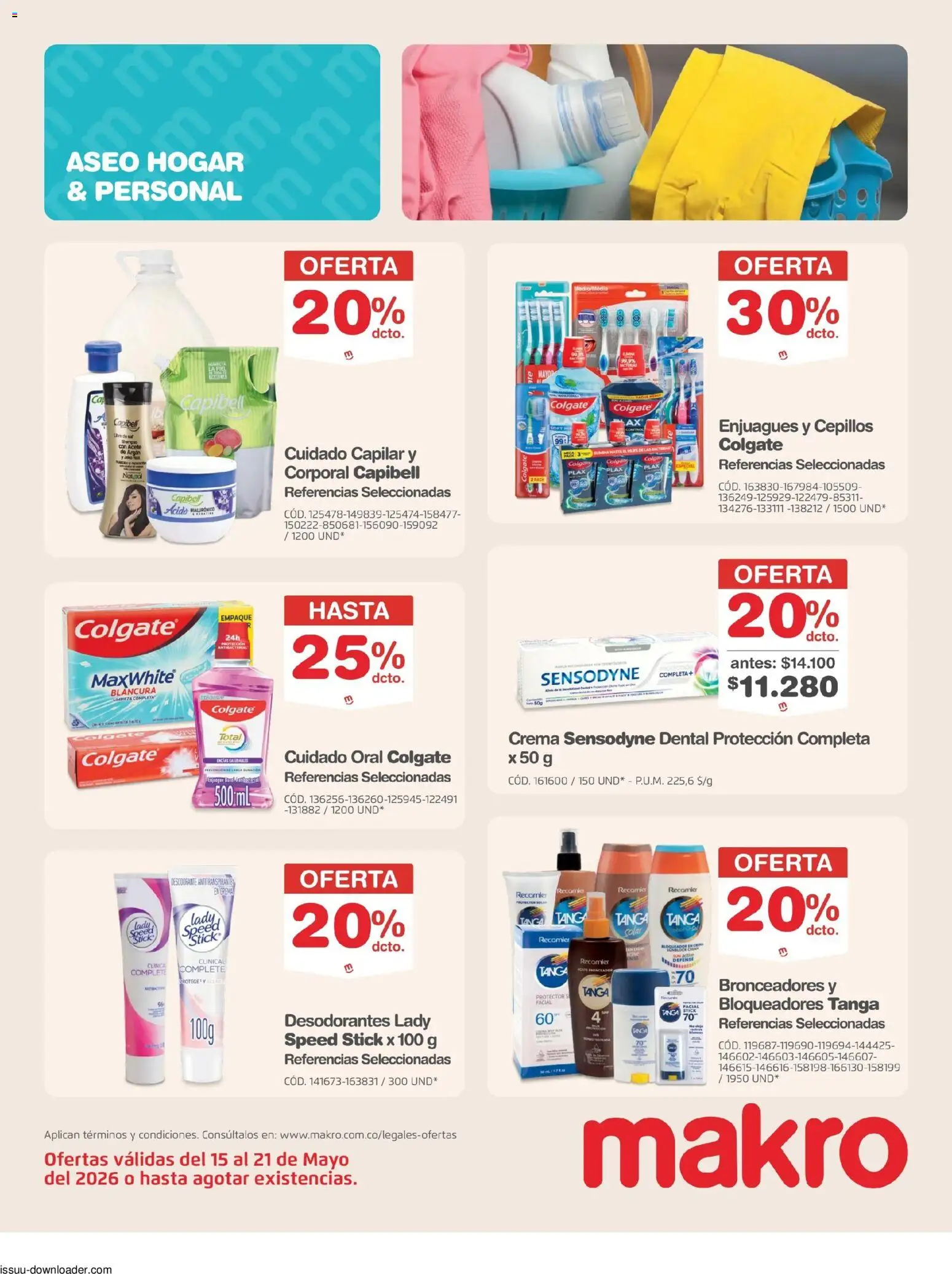 Makro revista - valida desde el 15.05.2026 | Página: 22 | Productos: Crema, Bloqueador, Antitranspirante