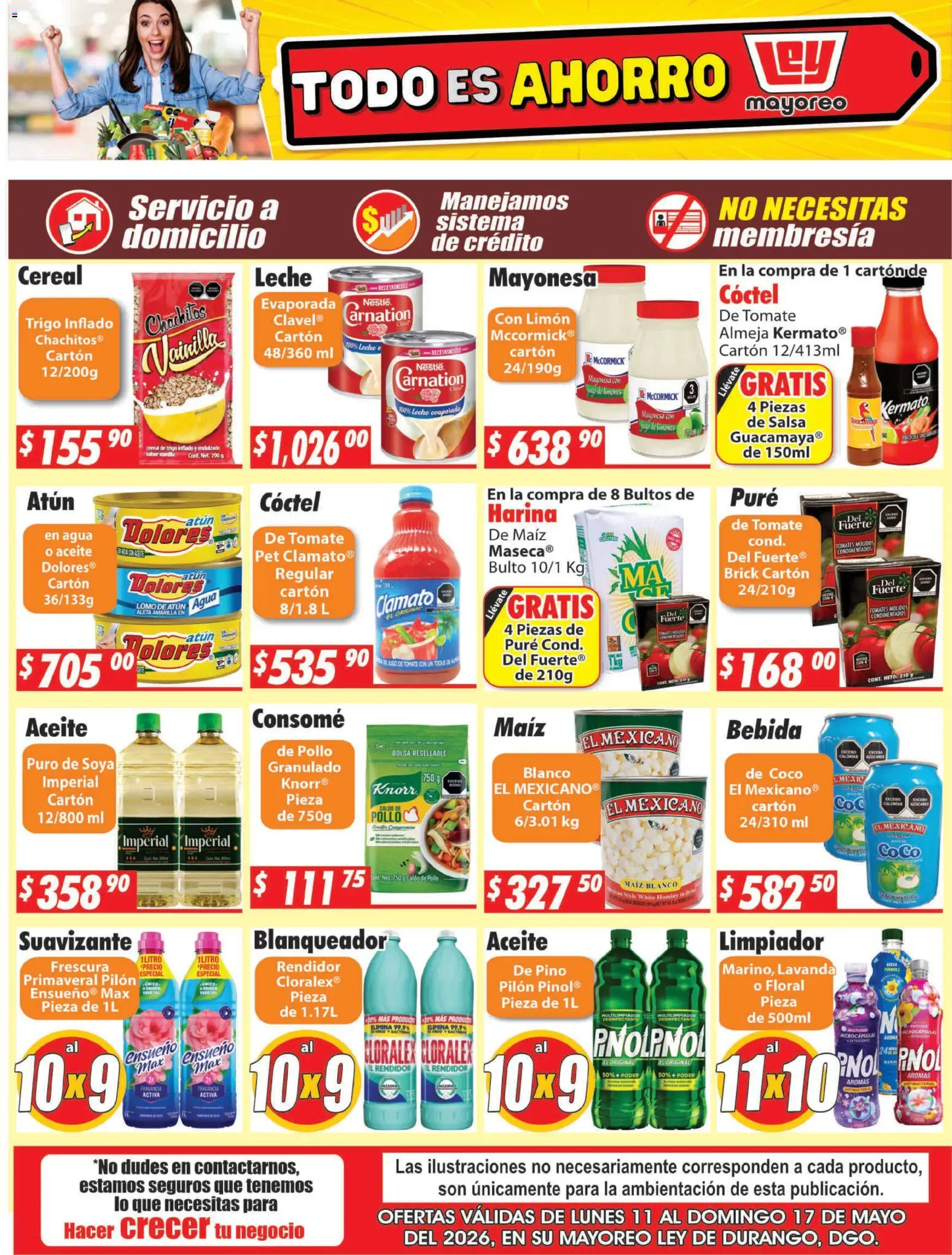 Nuevas ofertas de Casa Ley válidas en toda la República Mexicana desde el 11.05.2026. ¡Encuentra las mejores ofertas en Casa Ley folleto Durango! | Página: 2 | Productos: Harina, Bolsa, Limón, Aceite